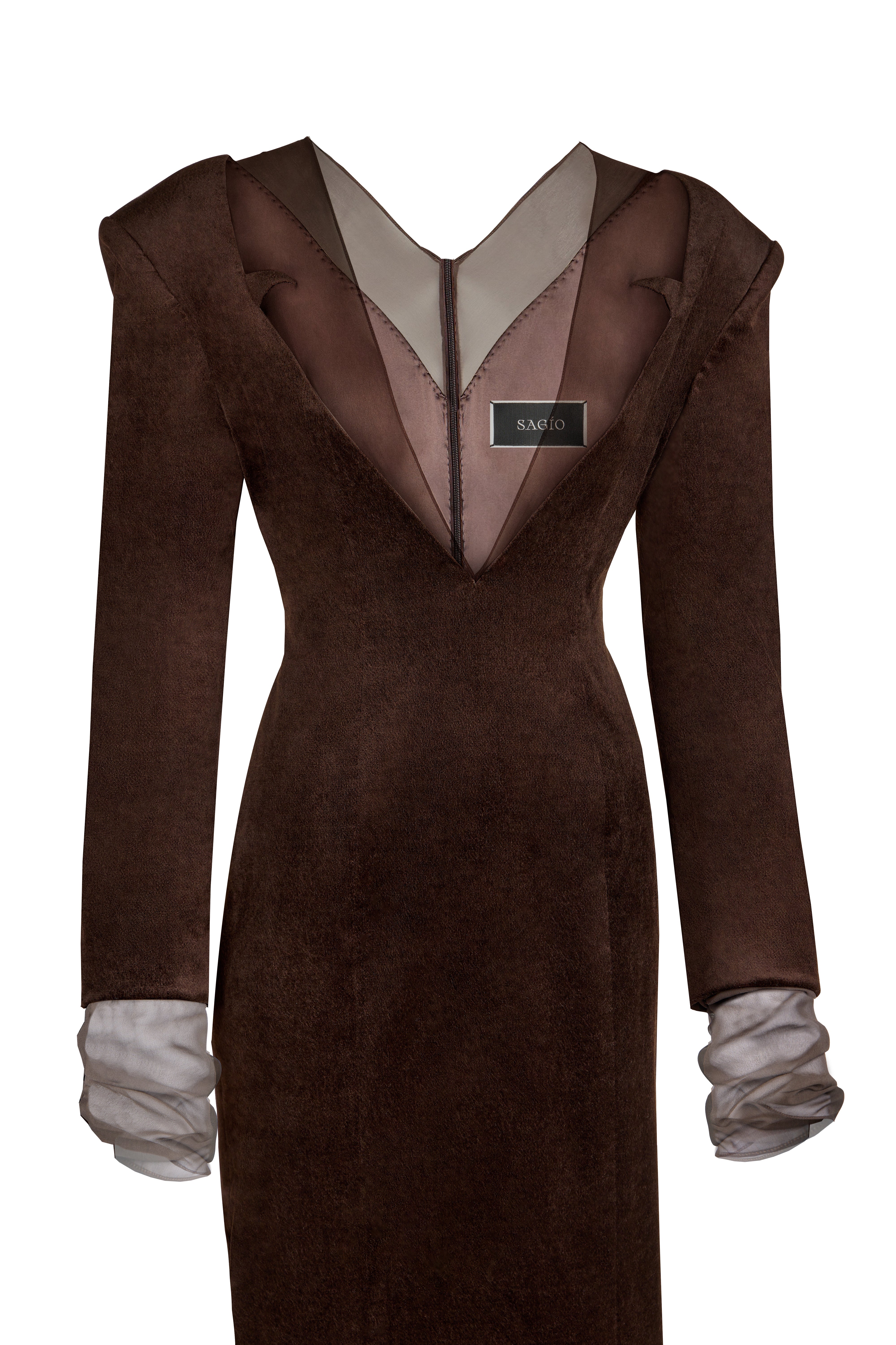 ROBE LONGUE WHITNEY DEMI COUTURE