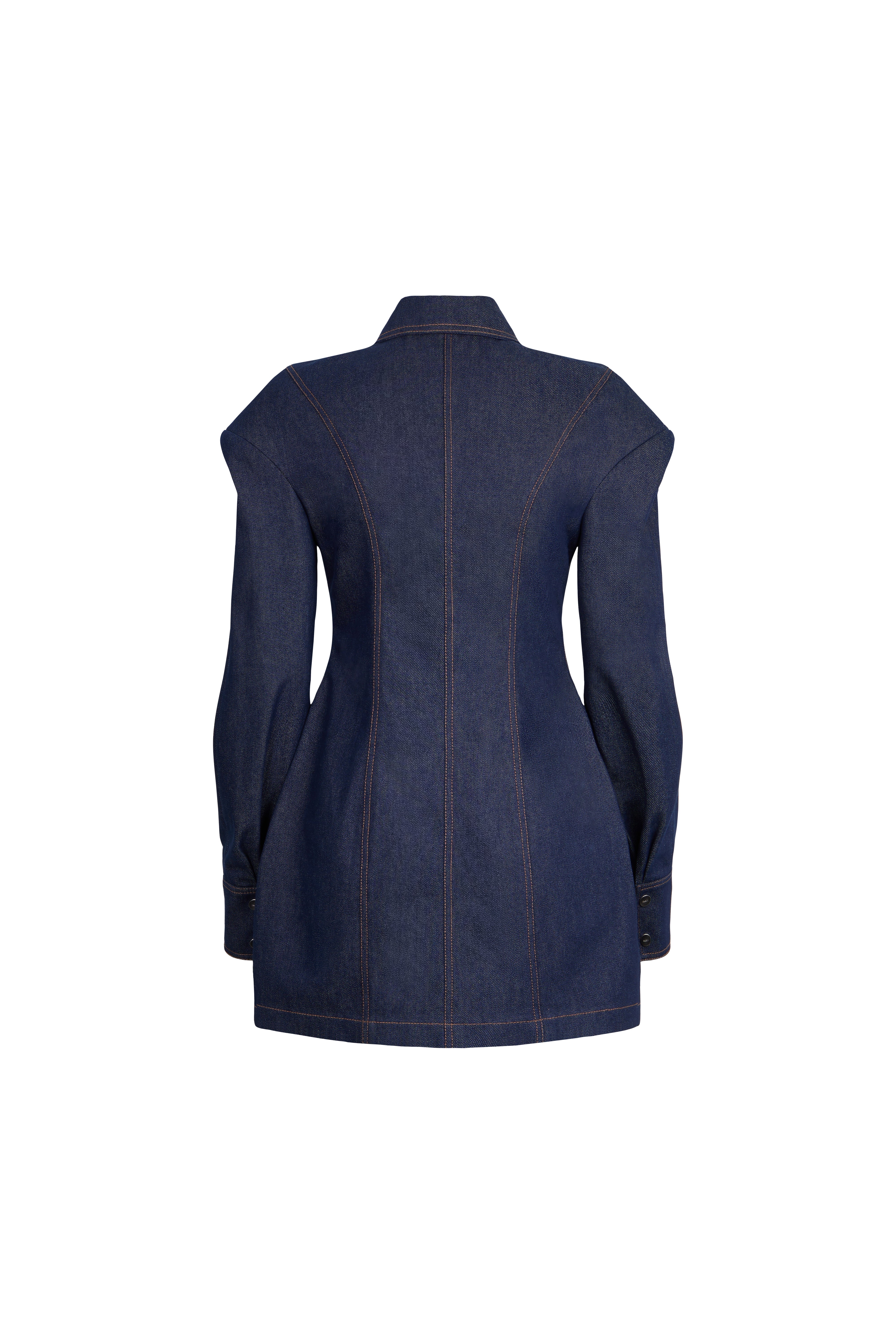FALLING SHOULDERS SHIRT-DRESS