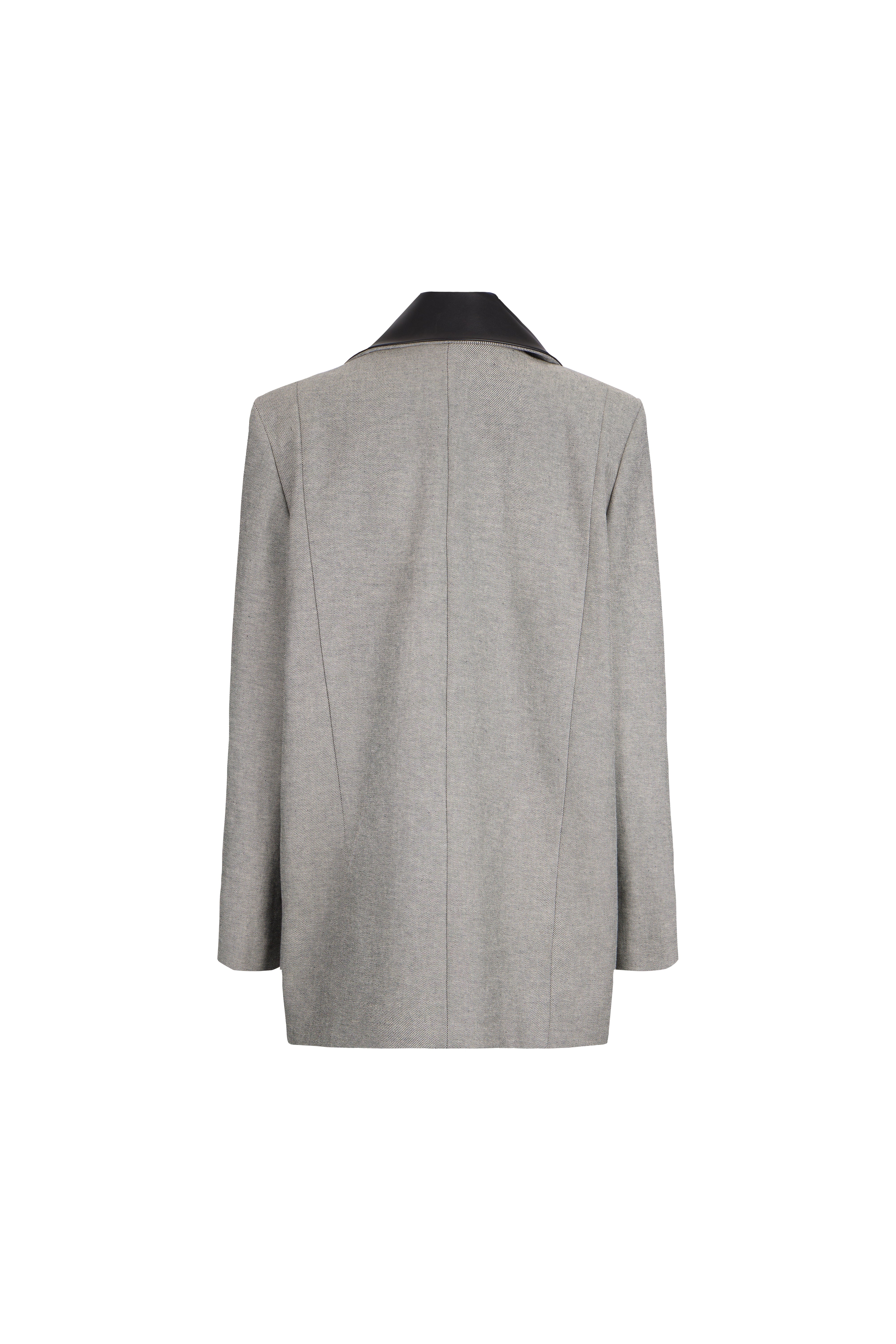 GIACCA OVERSIZE IN PELLE DENIM