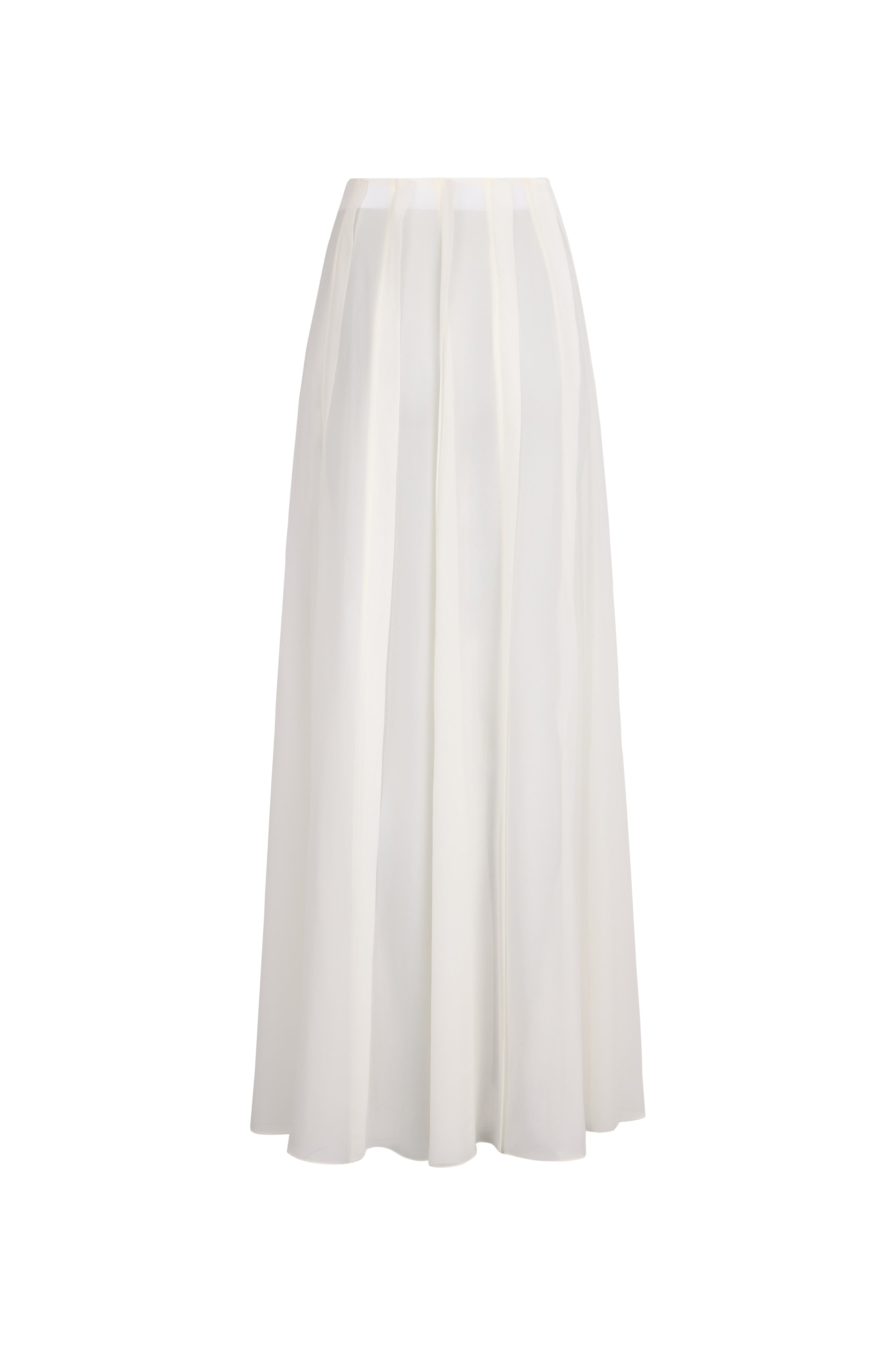 LONG PLANK SILK SKIRT