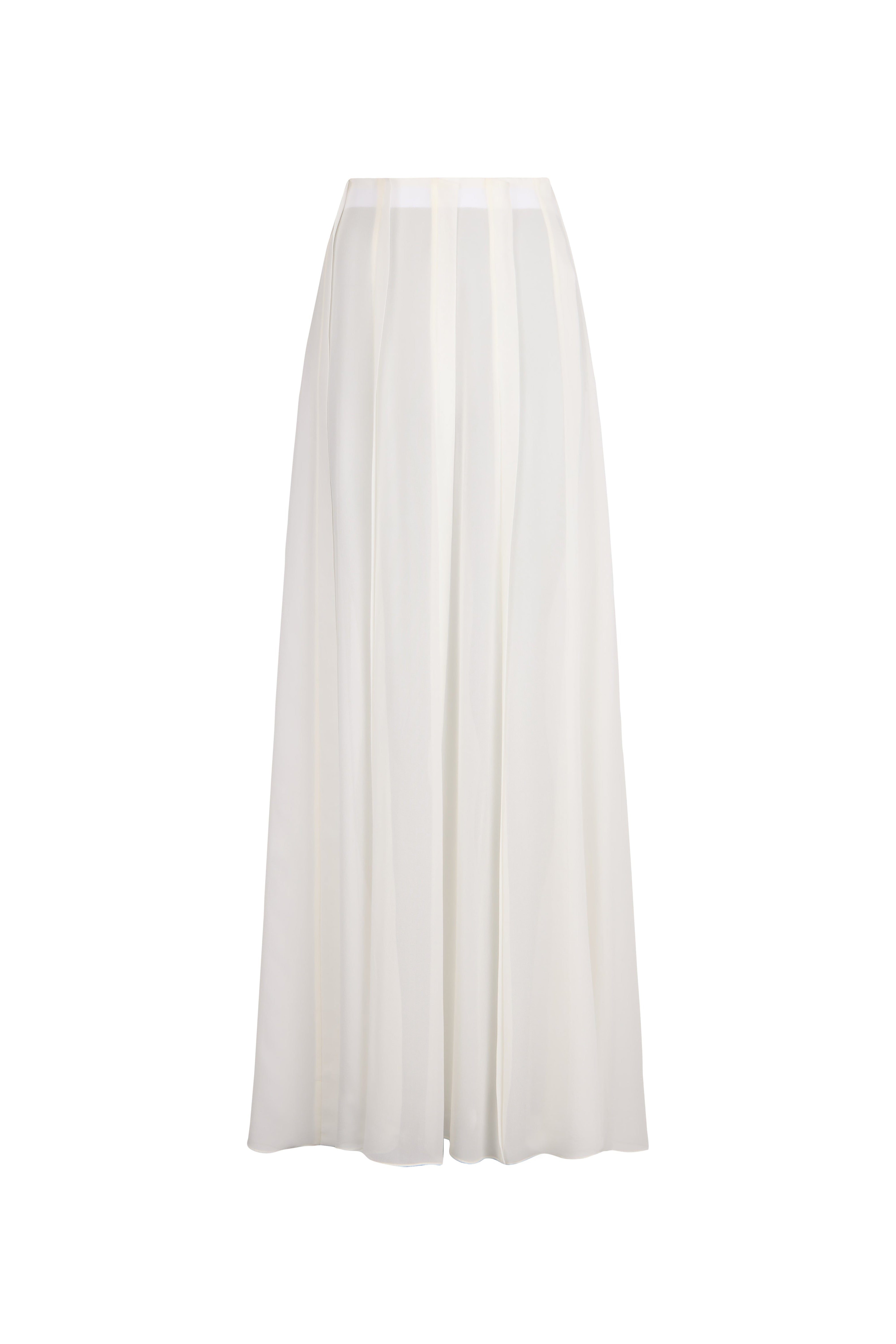 LONG PLANK SILK SKIRT