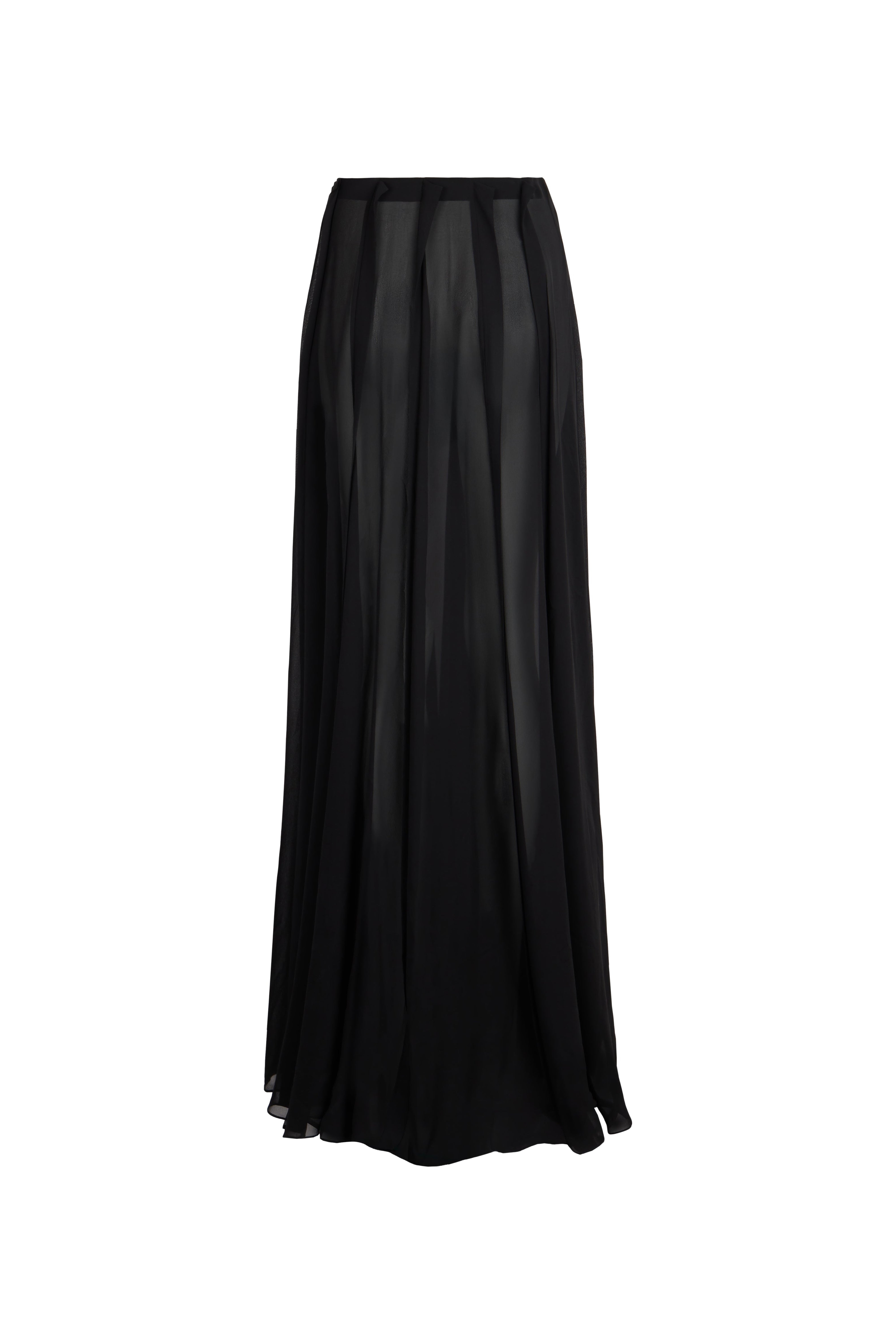 LONG PLANK SILK SKIRT