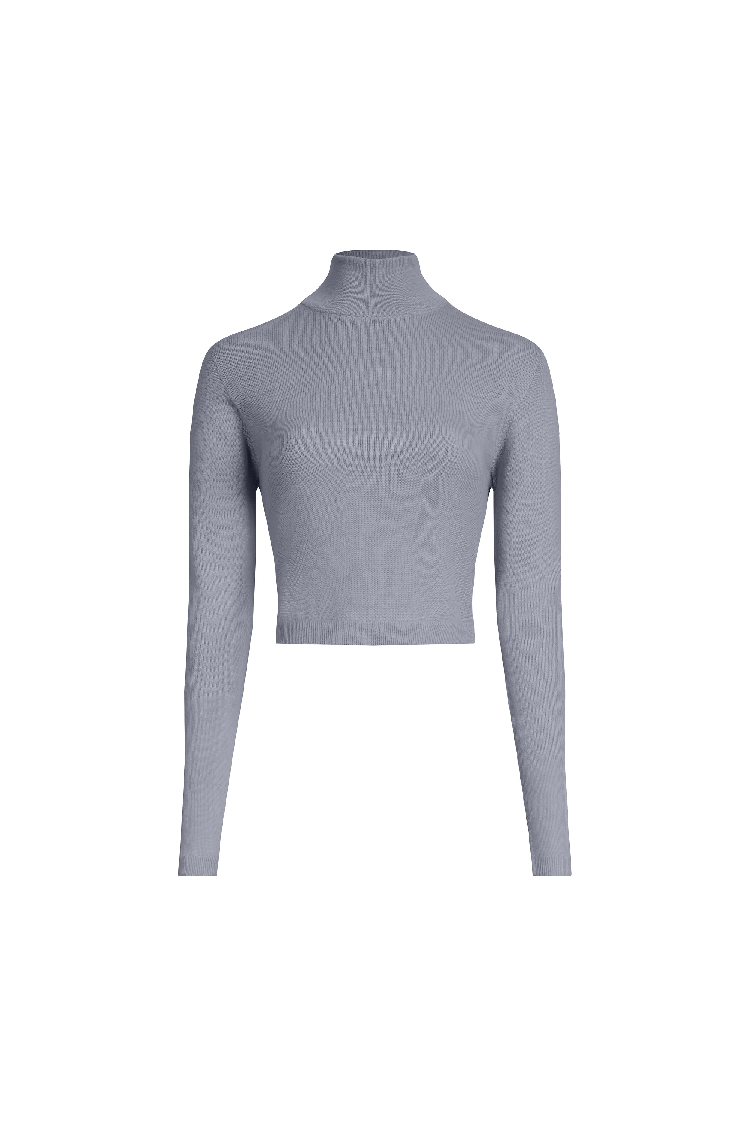 CROPPED TURTLENECK IN GREY