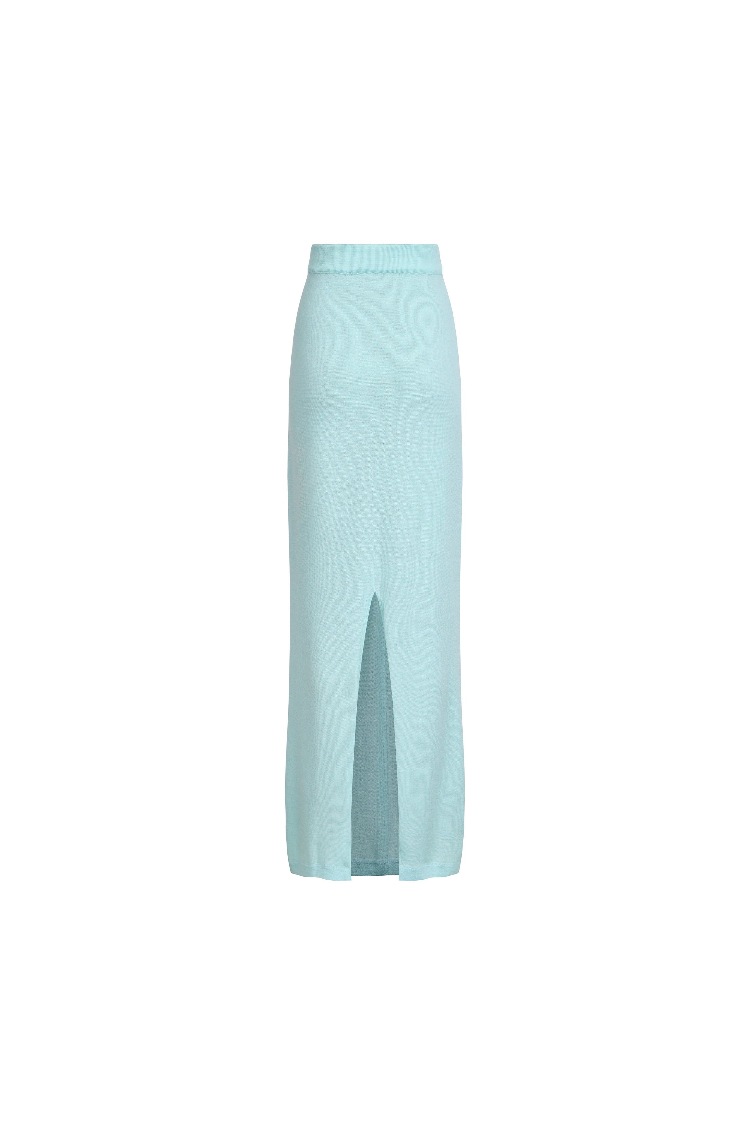 PLANKET SKIRT IN CLEAR AQUA