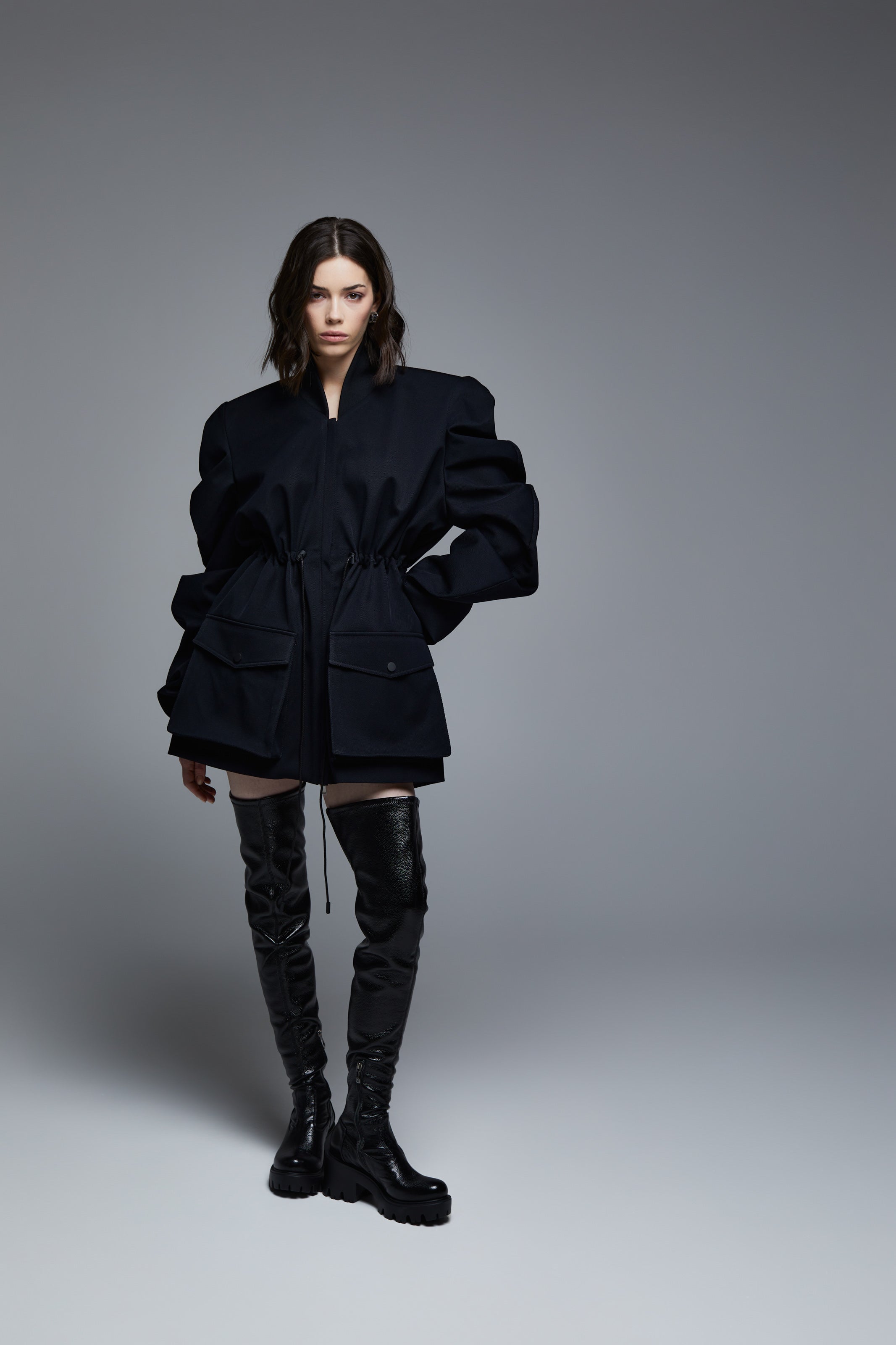 PARKA IN COTONE MEDUSA NERO