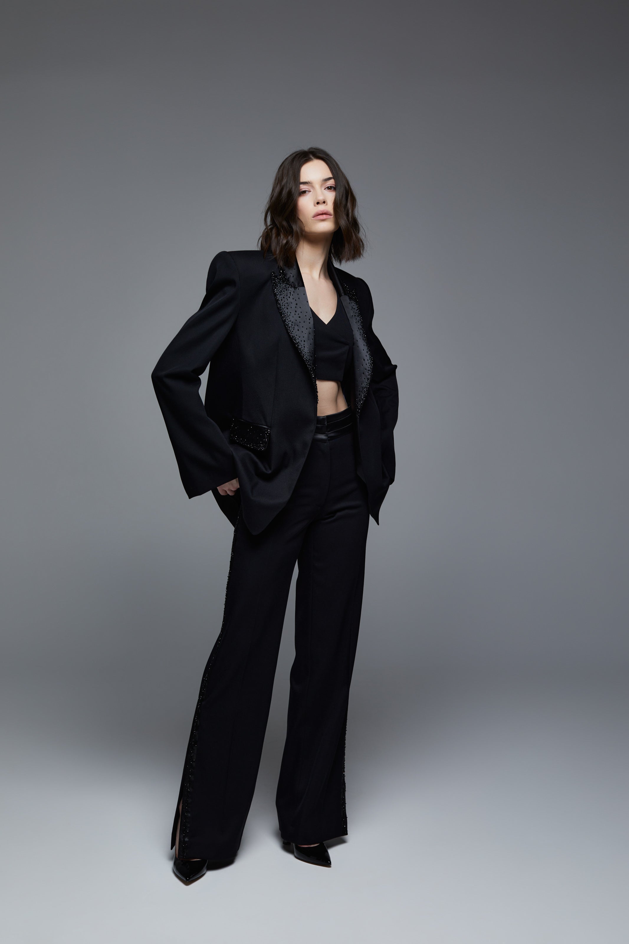 HC BLACK TUXEDO WITH EMBROIDERY