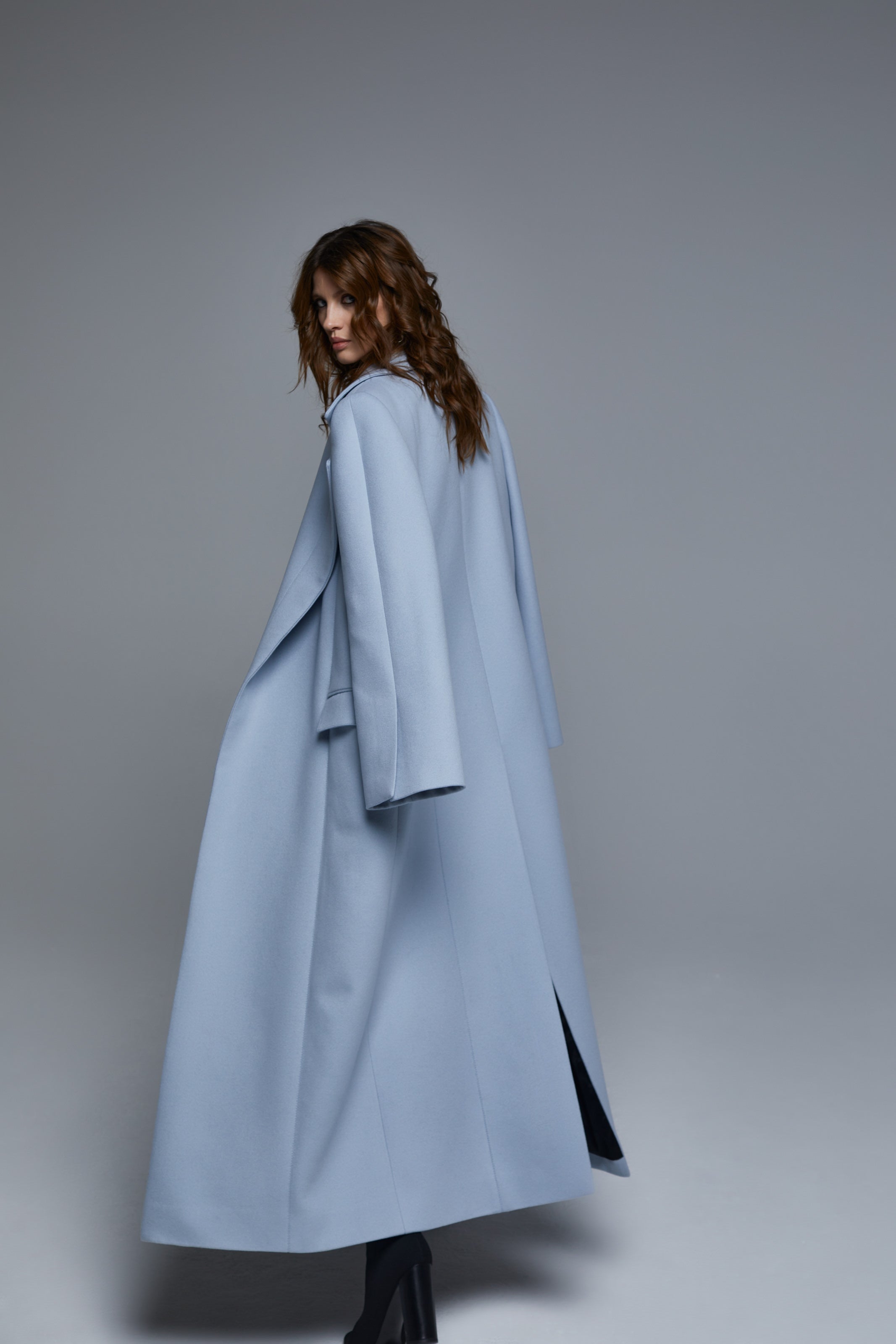 MANTEAU LONG CLASSIQUE BLEU