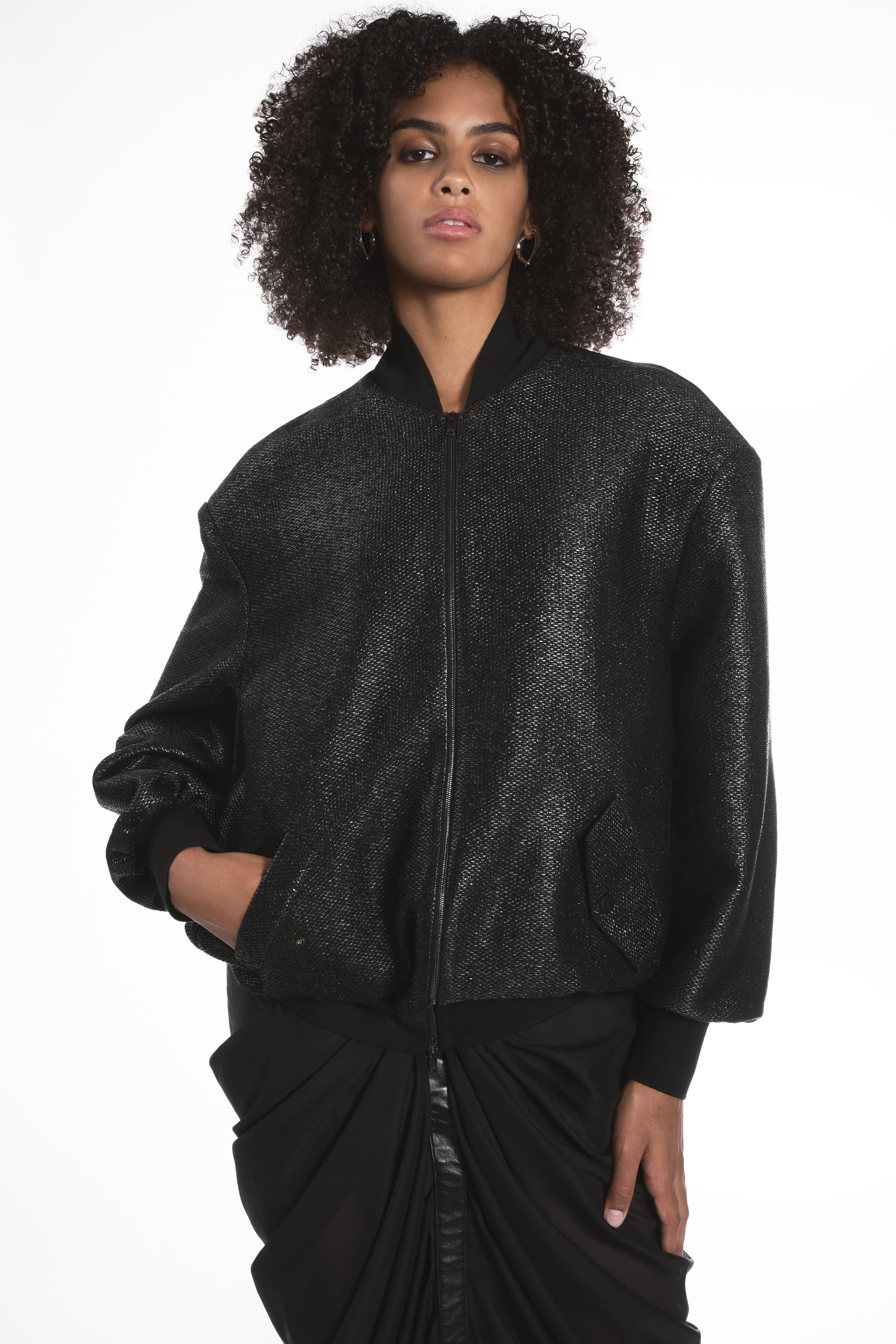 BOMBER OVERSIZE IN RAFIA