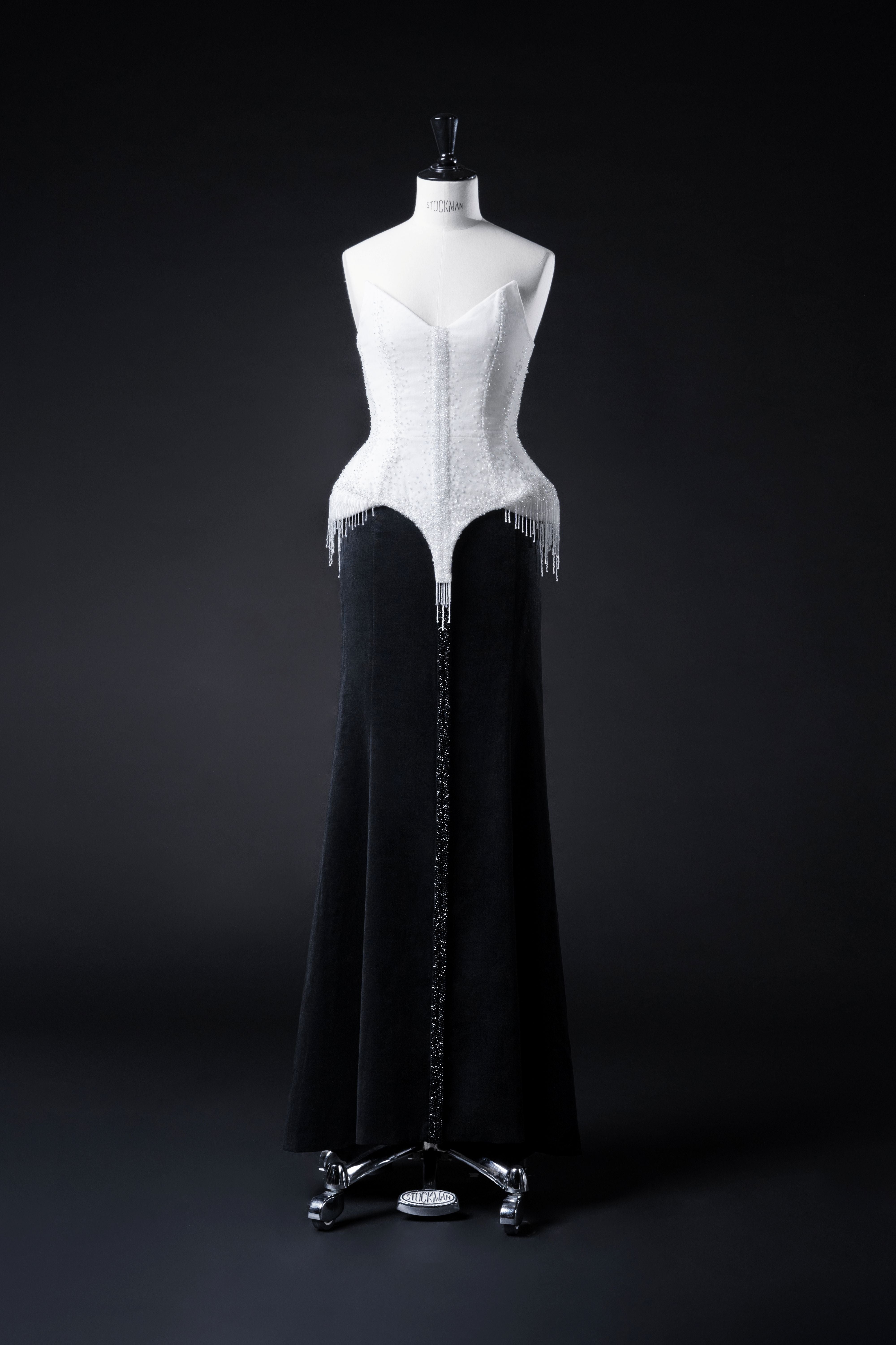 JANE EMBROIDERED CORSET WITH SKIRT