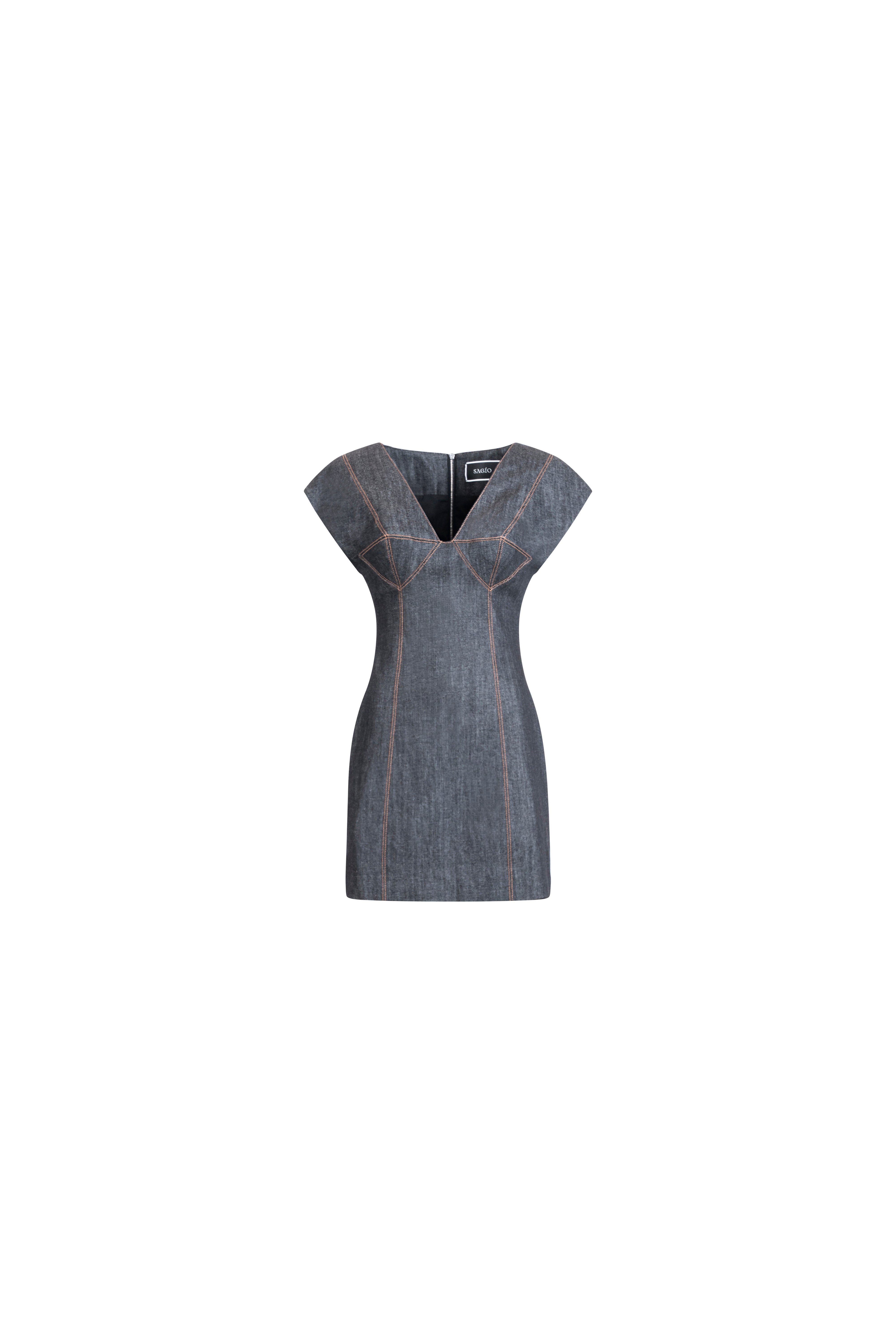 SCULPTED DENIM DRESS