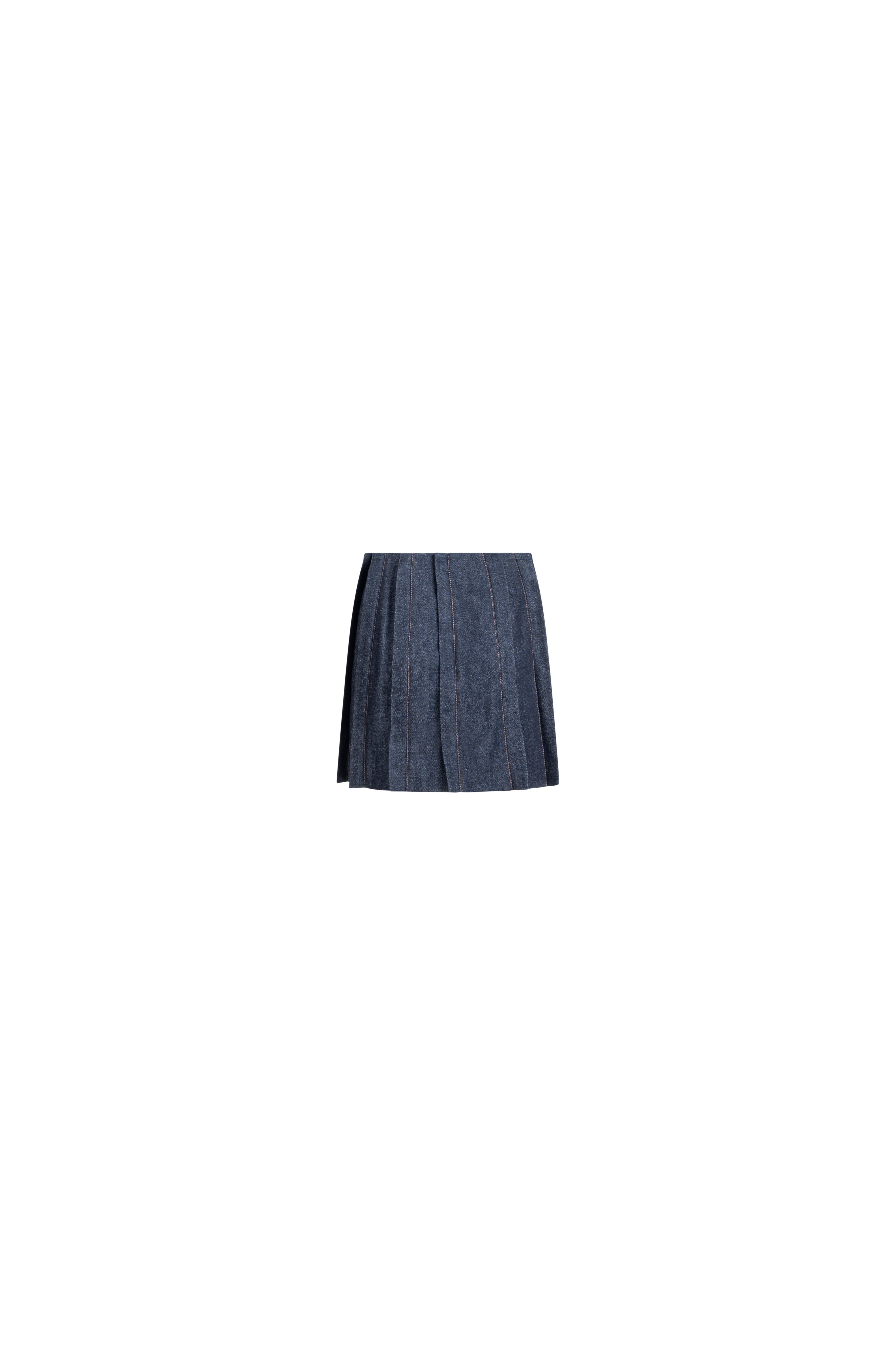 MINI DENIM PLACKET SKIRT