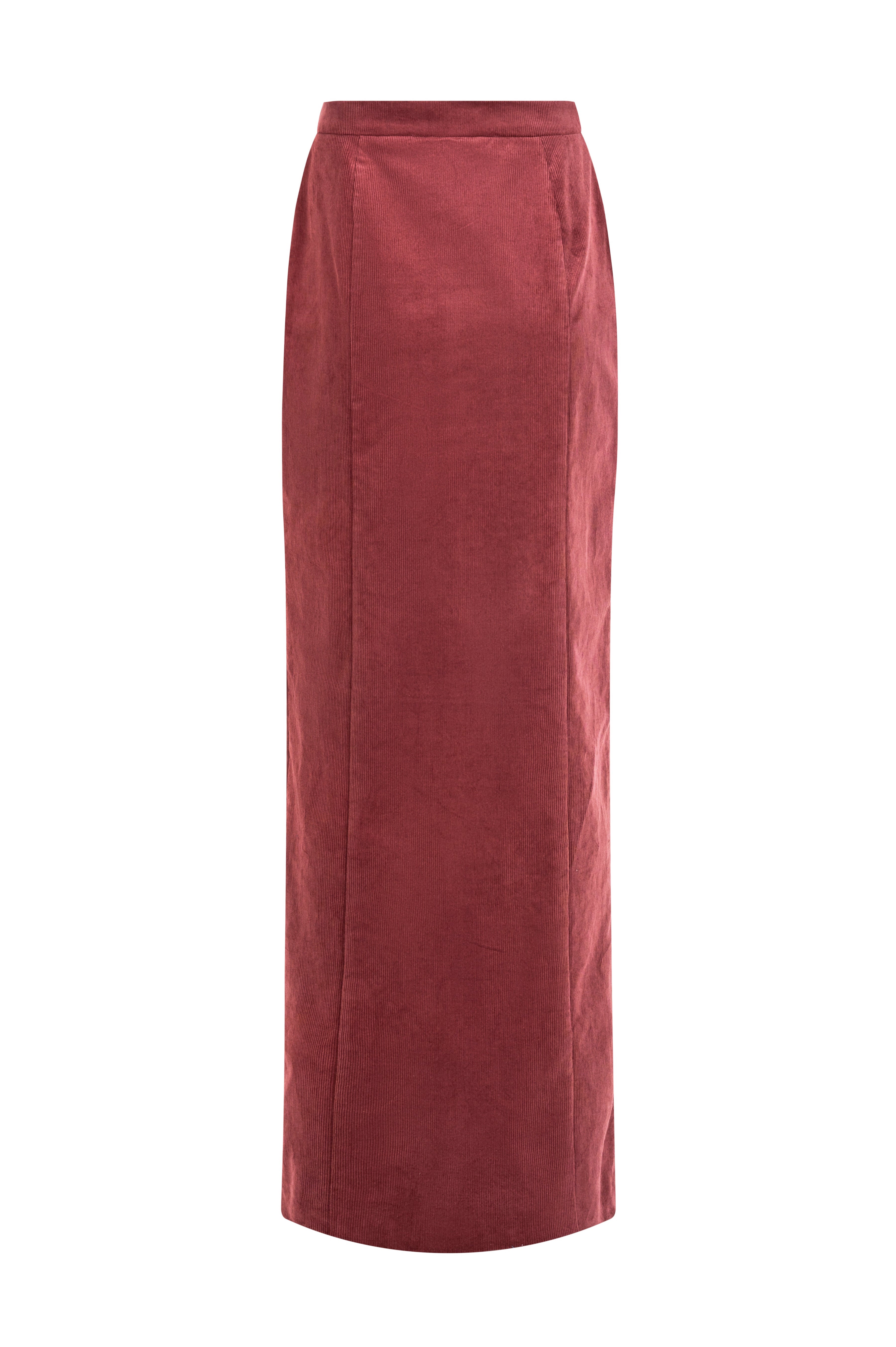 Cold Terracotta long cotton maxi skirt in navy with smooth seams.