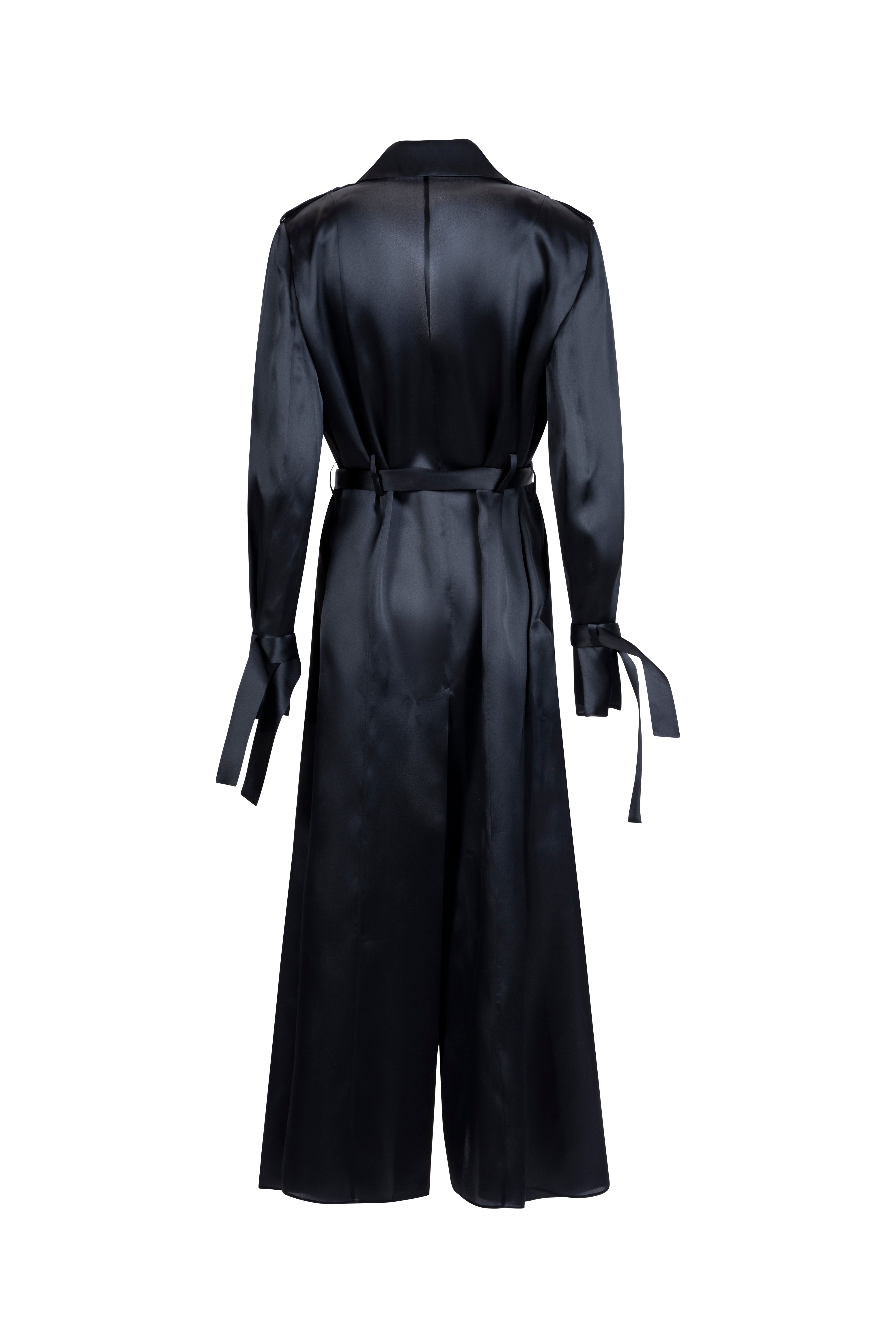 SILK SLITS TRENCH COAT