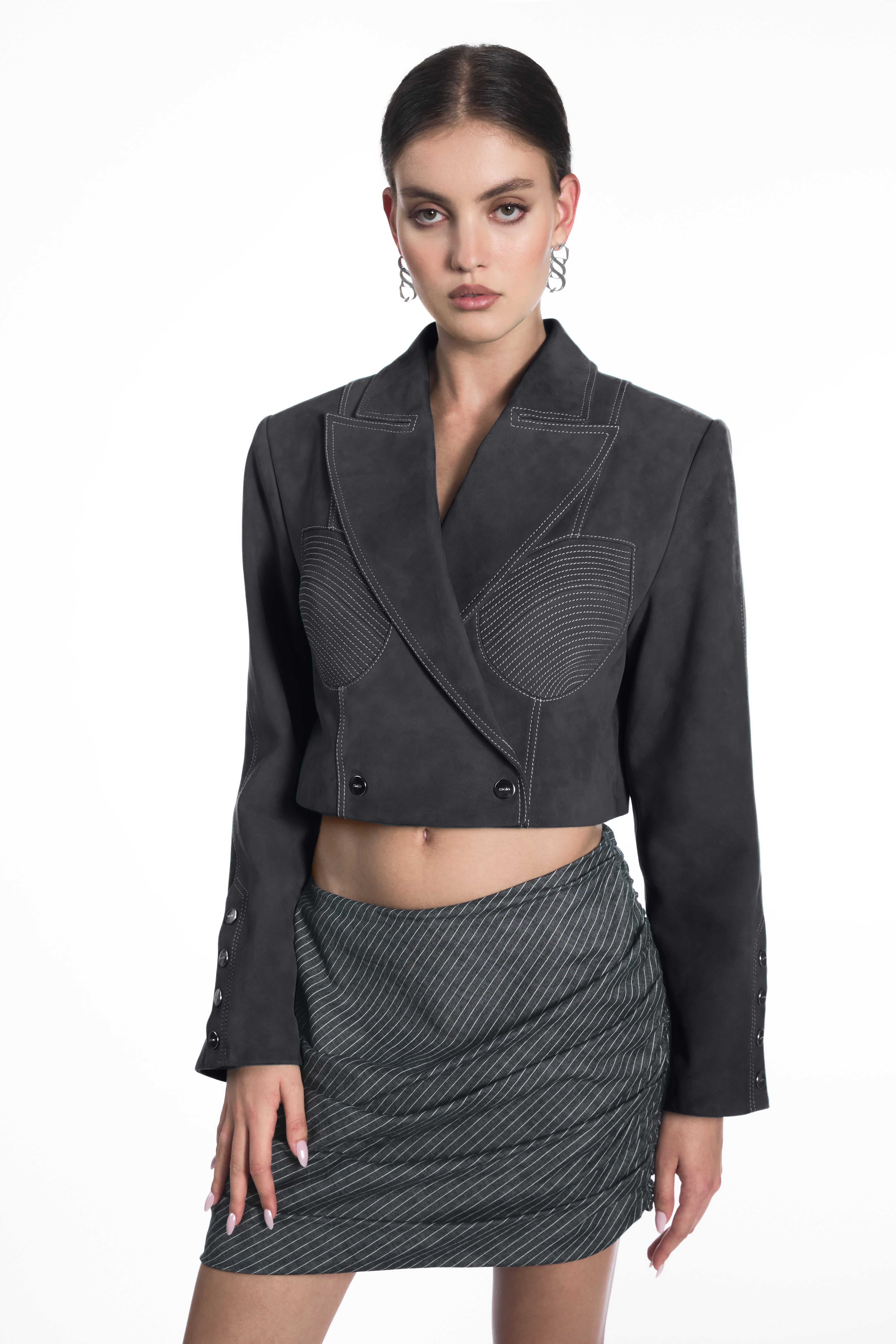 BUSTIER SUEDE JACKET