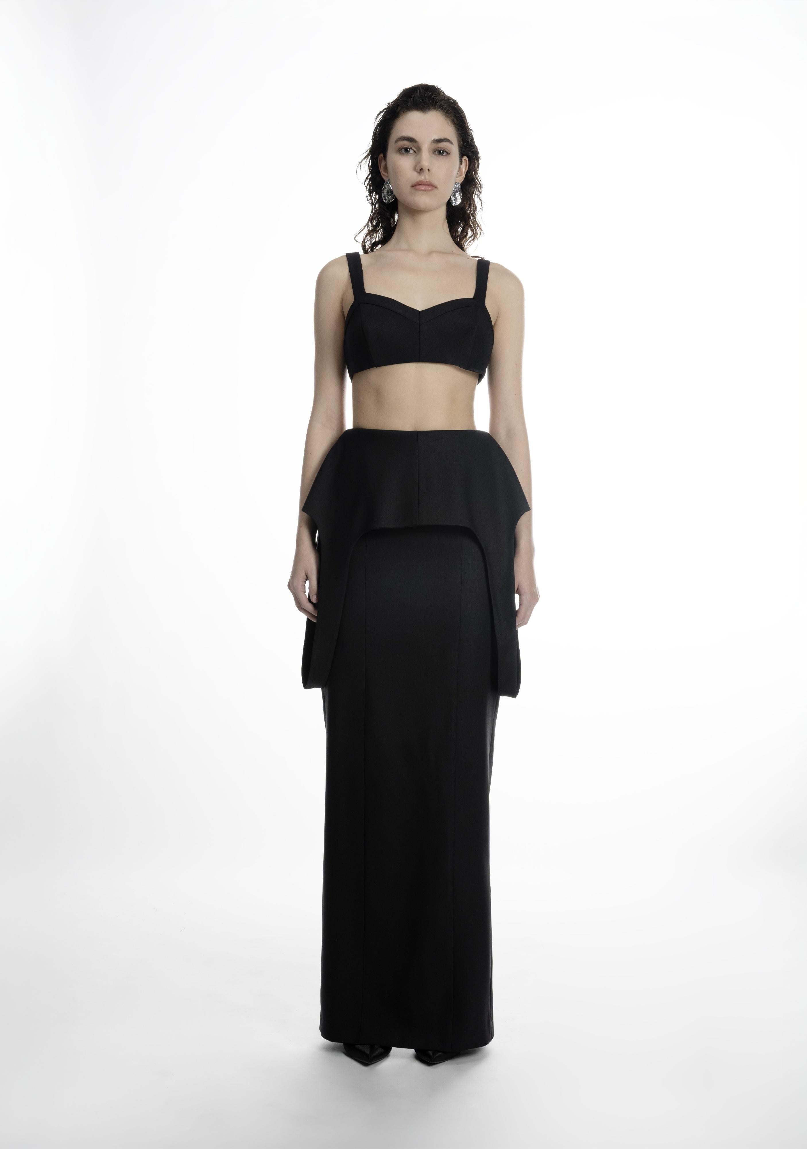 FALLING WOOL SKIRT