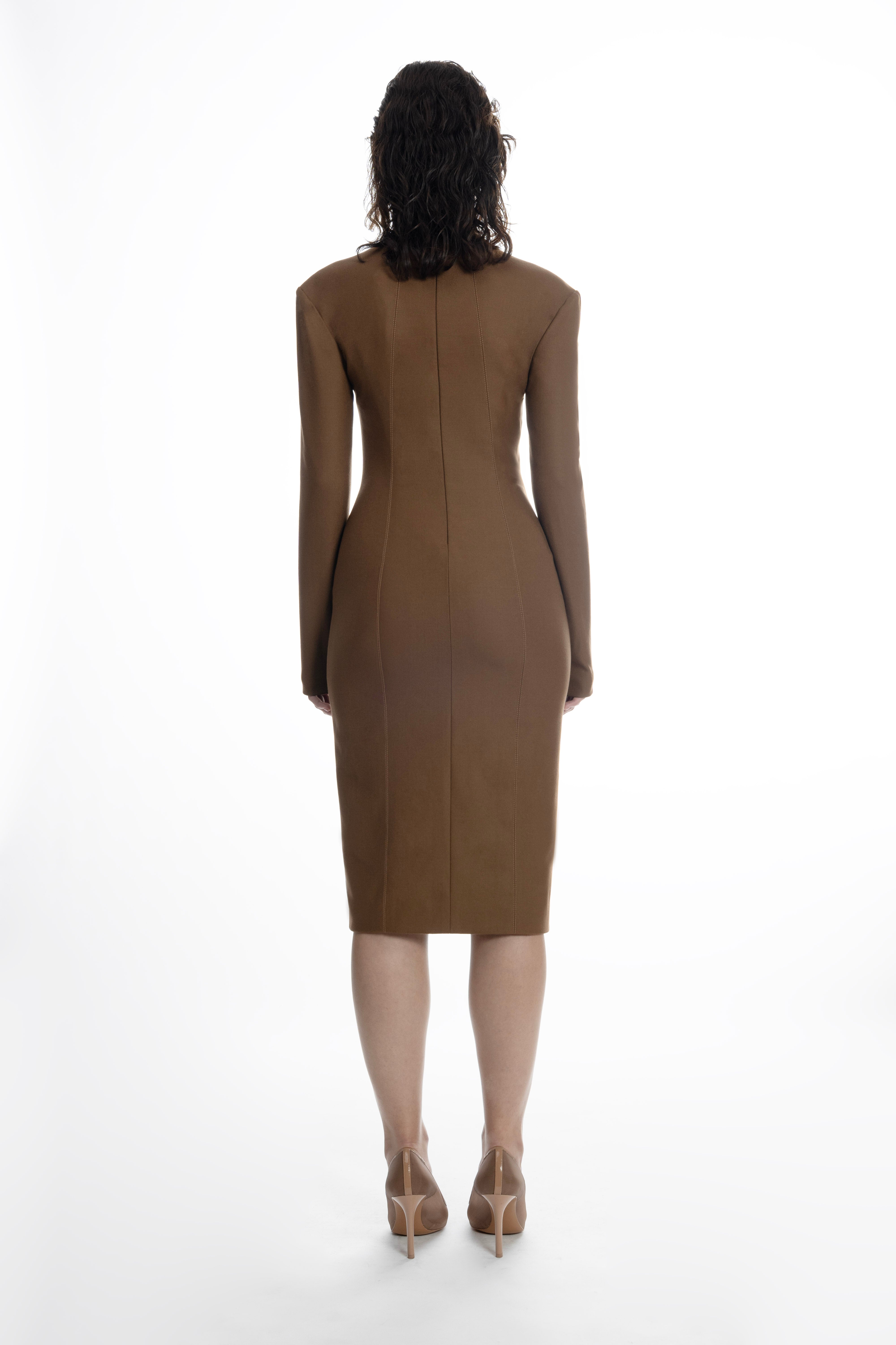 SCULPTED BUSTIER DRESS
