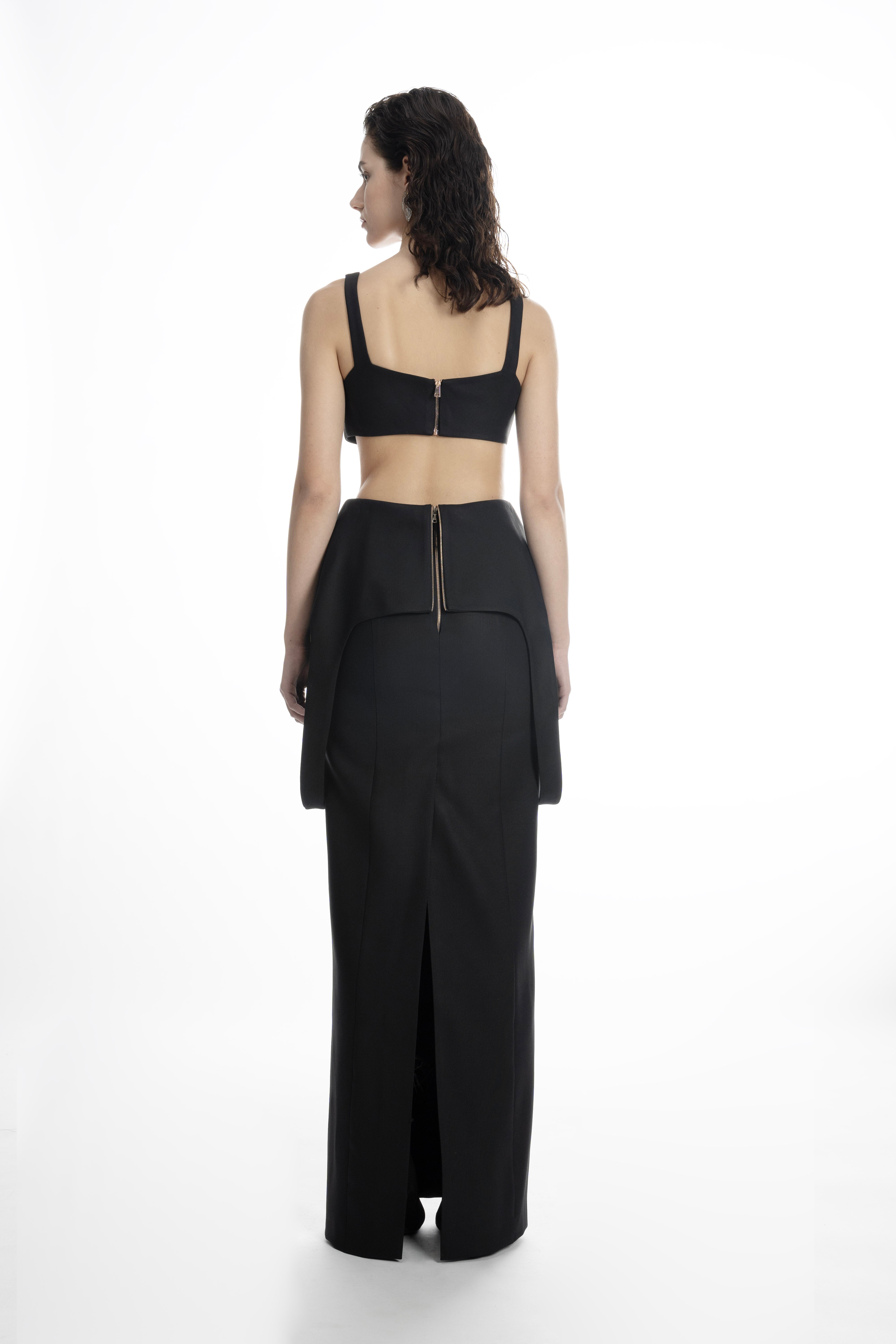 FALLING WOOL SKIRT