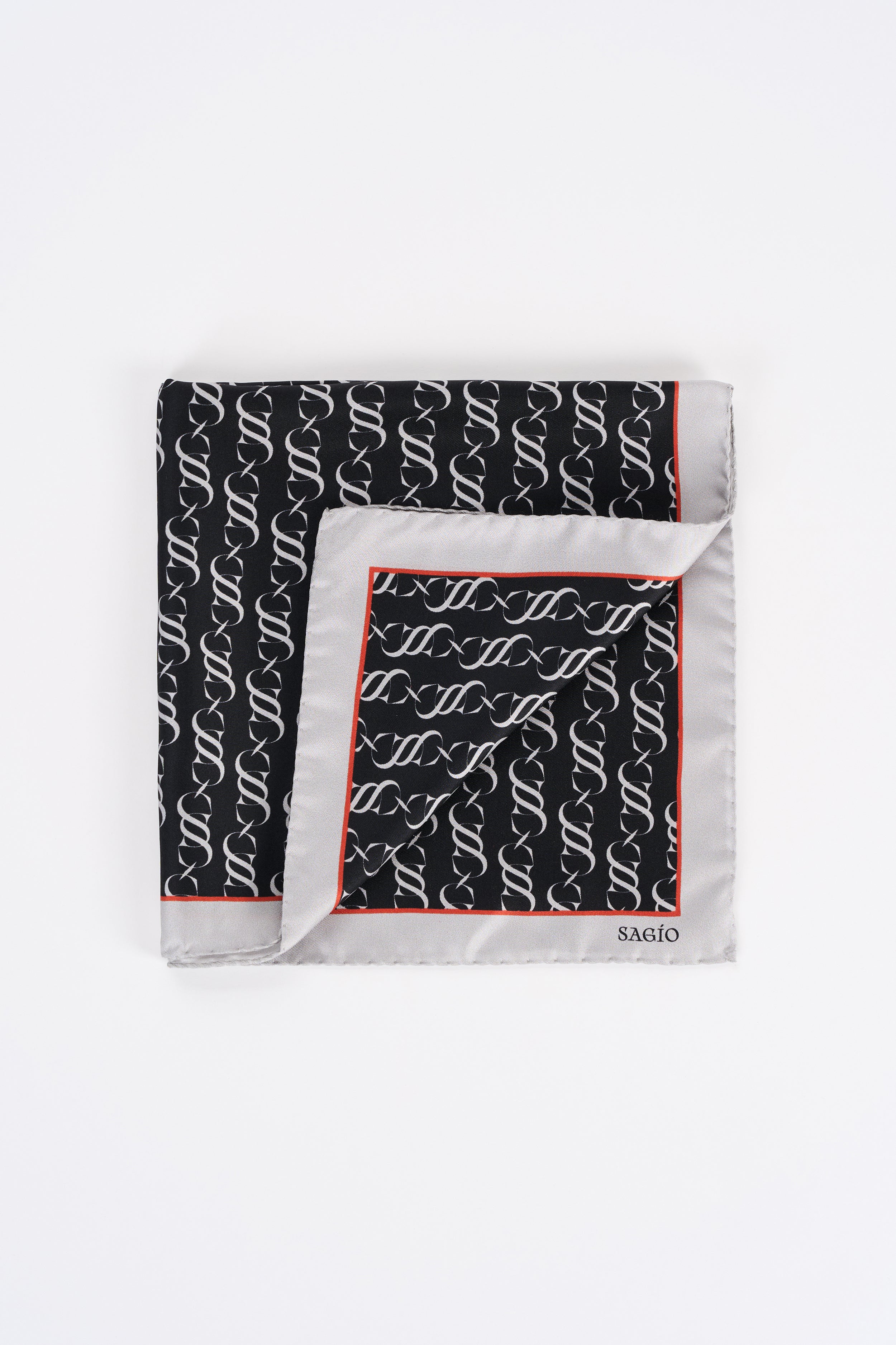 TWILL SILK CARRÉ SCARF IN GRAPHITE