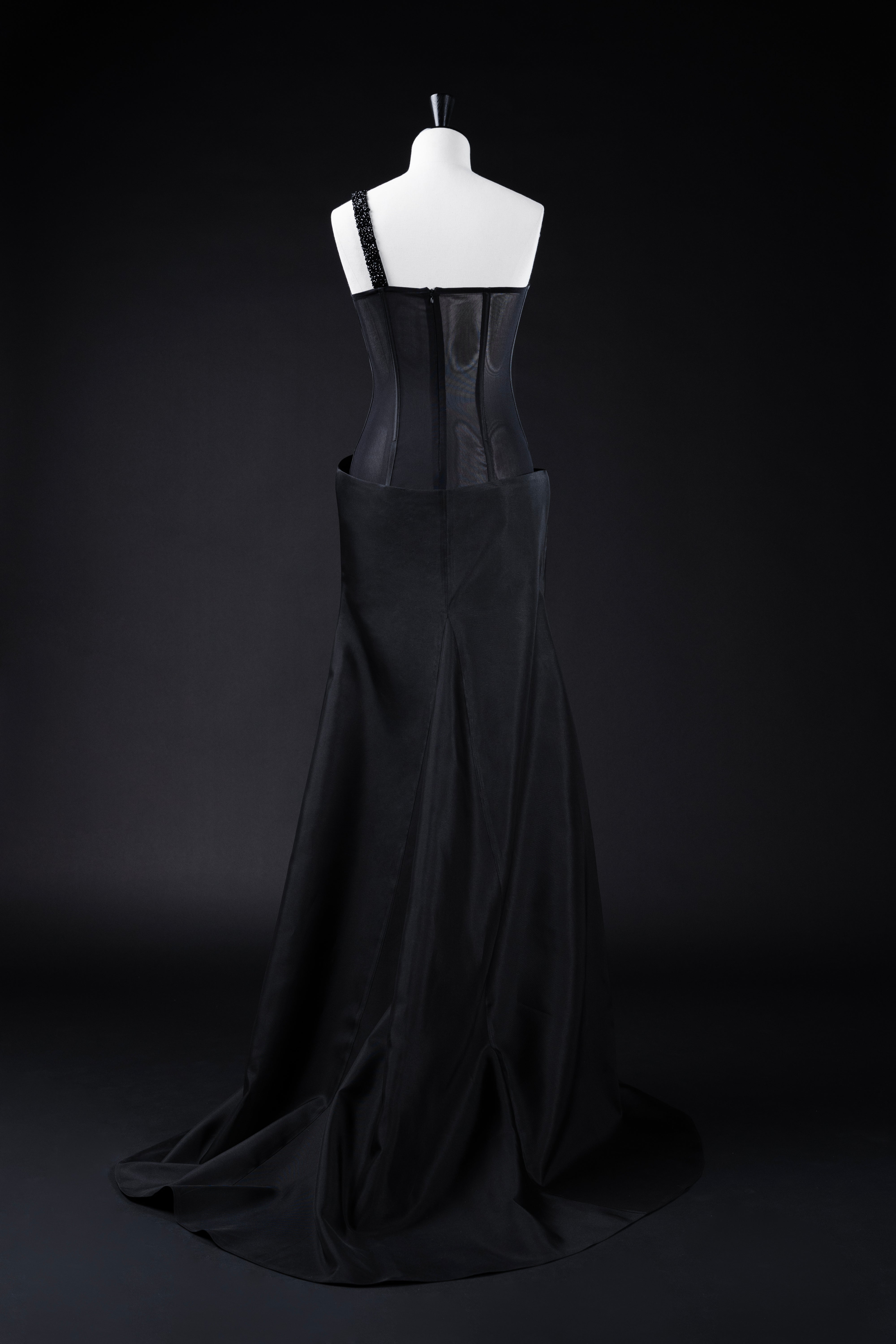 JOAN FALLING STRAPS EMBROIDERED GOWN