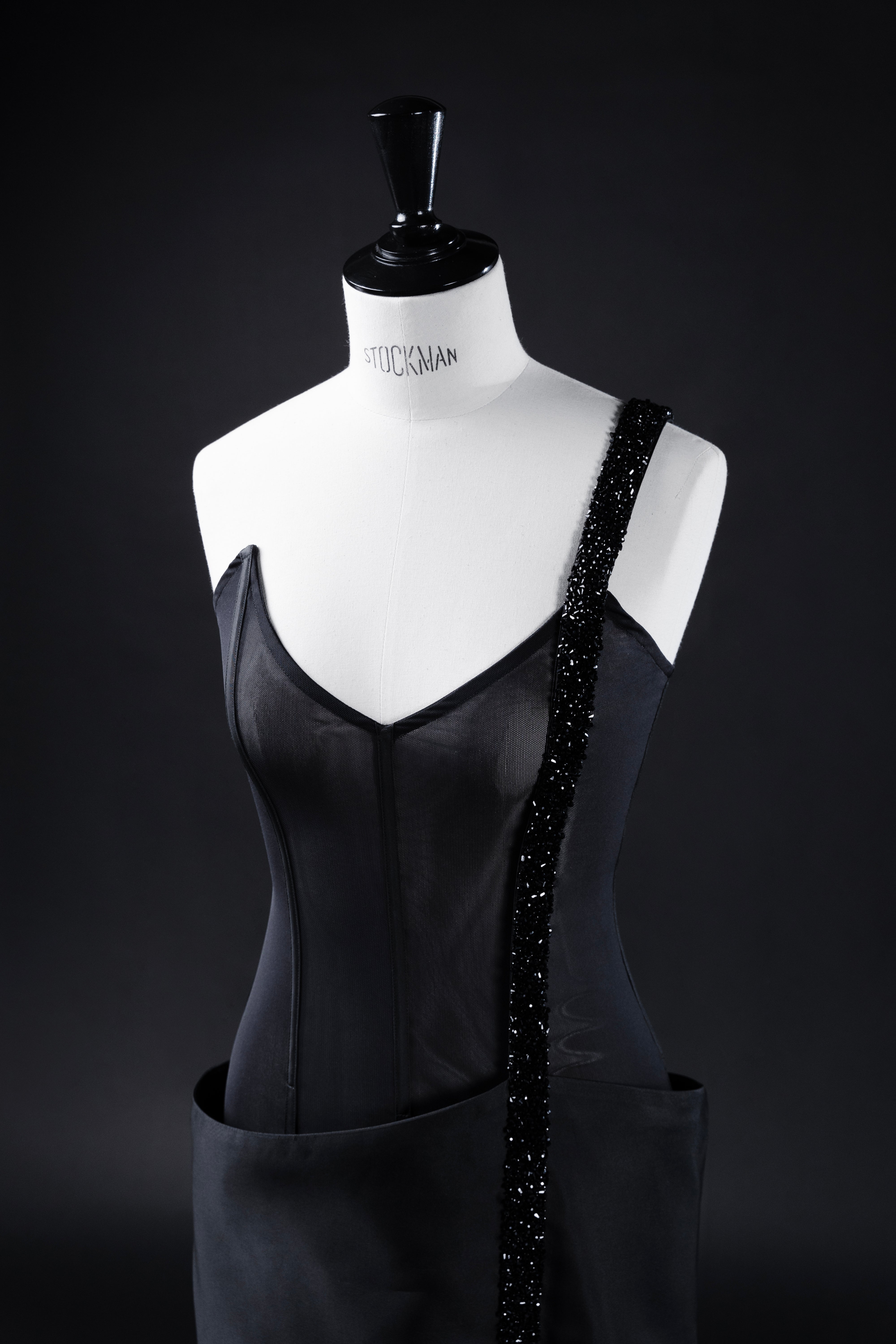 JOAN FALLING STRAPS EMBROIDERED GOWN