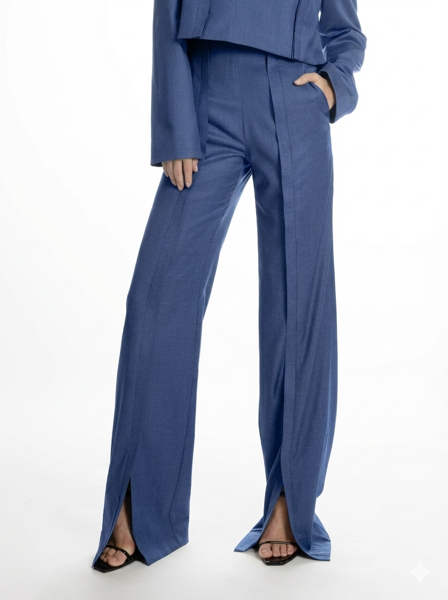PLACKET TROUSERS WITH SLITS