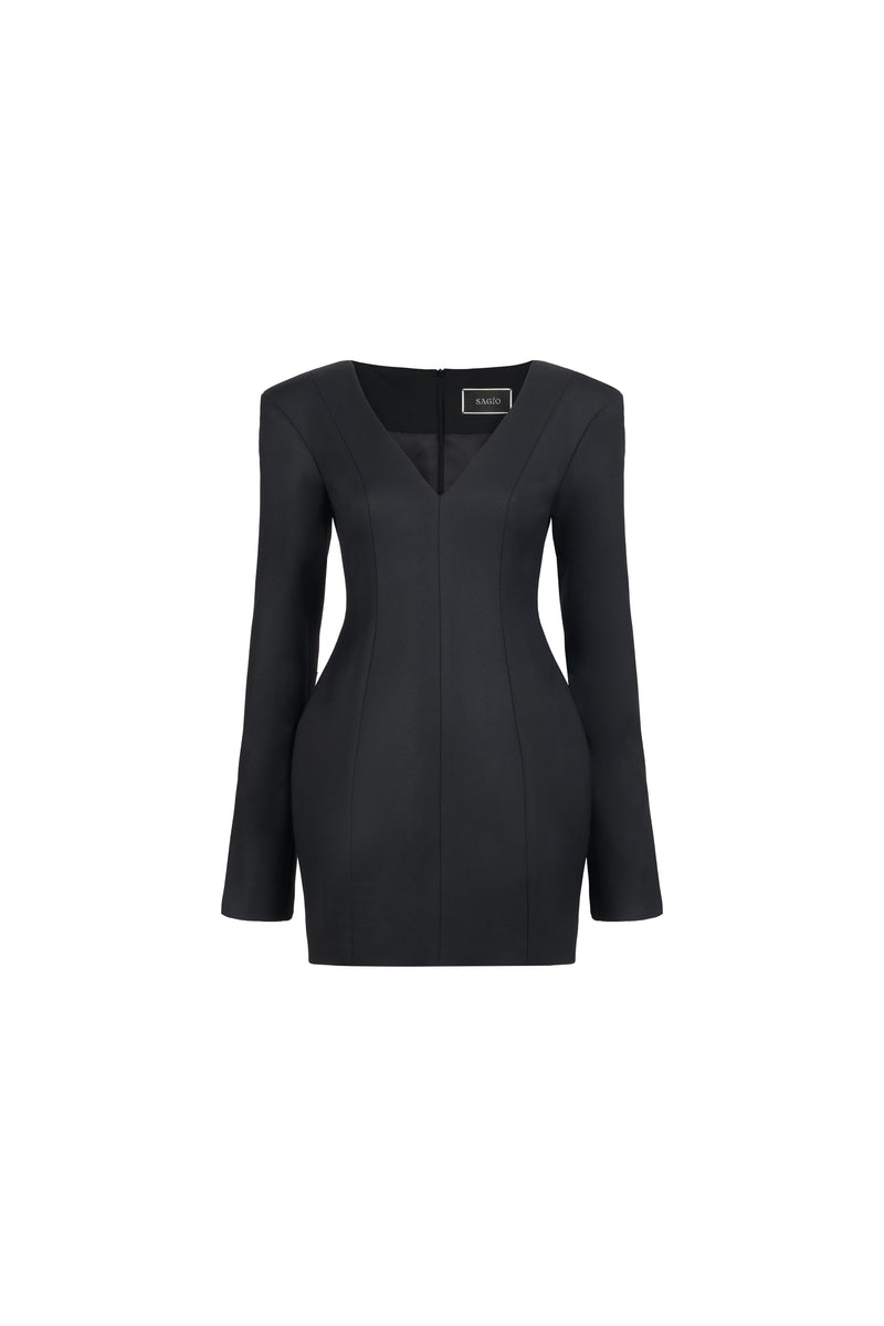 WOOL MINI PANNIER DRESS