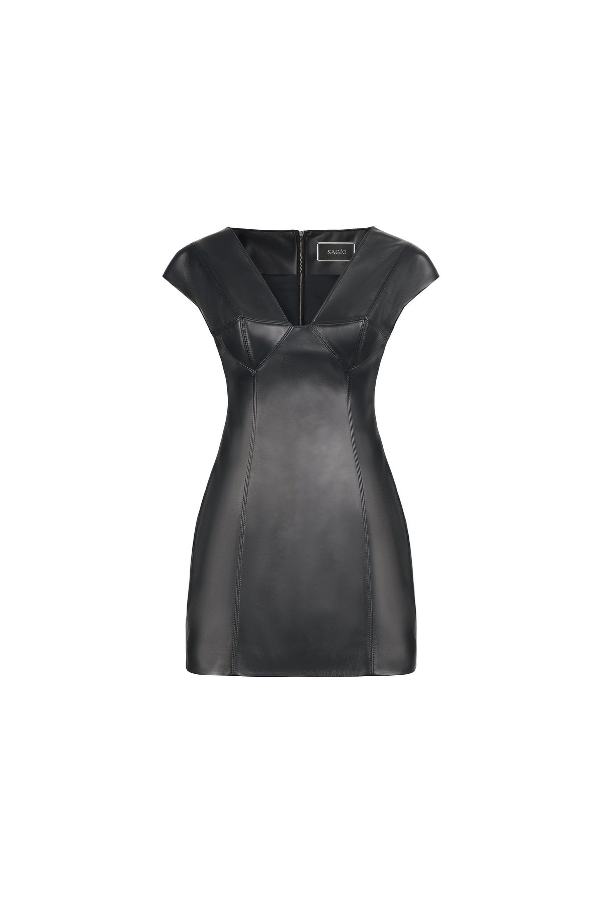 SCULPTED LEATHER DRESS