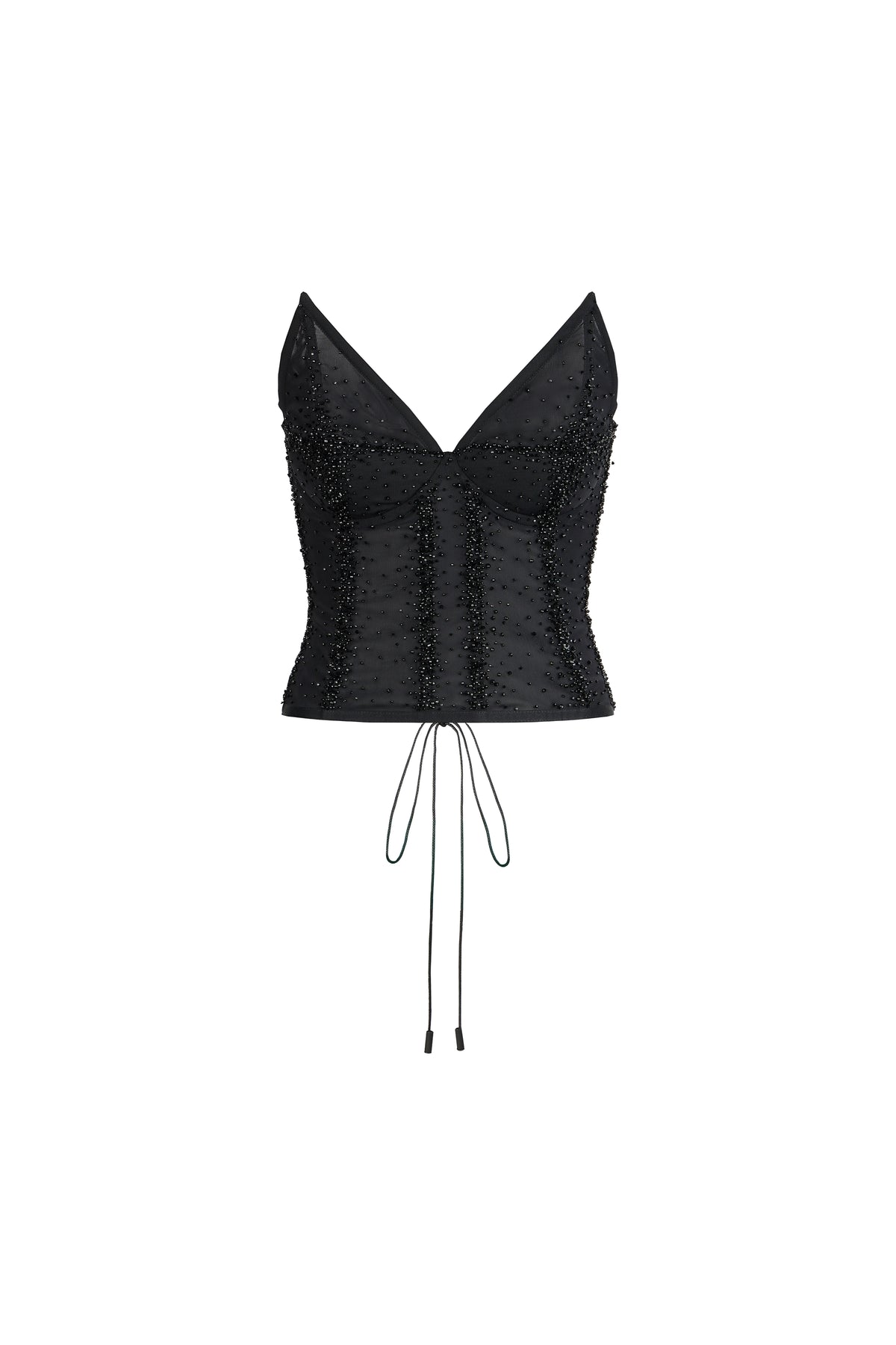 CORSET ET PANTALON TOMBANT AVEC BRODERIES