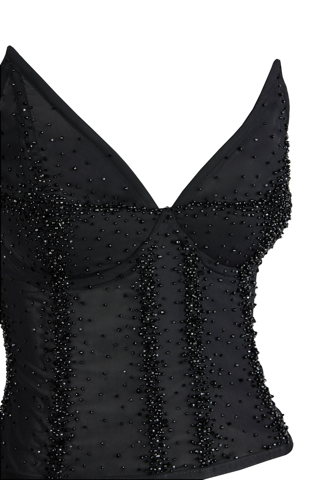 CORSET ET PANTALON TOMBANT AVEC BRODERIES