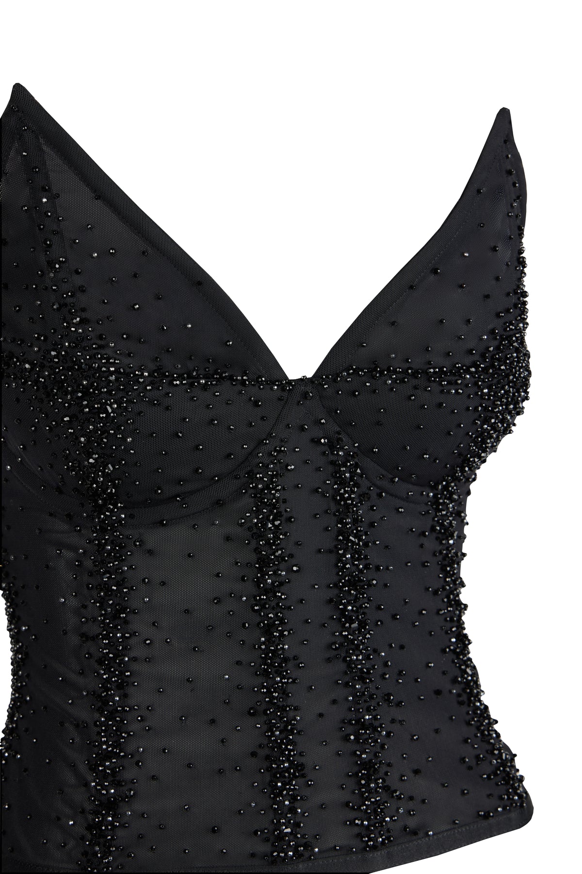 CORSET ET PANTALON TOMBANT AVEC BRODERIES