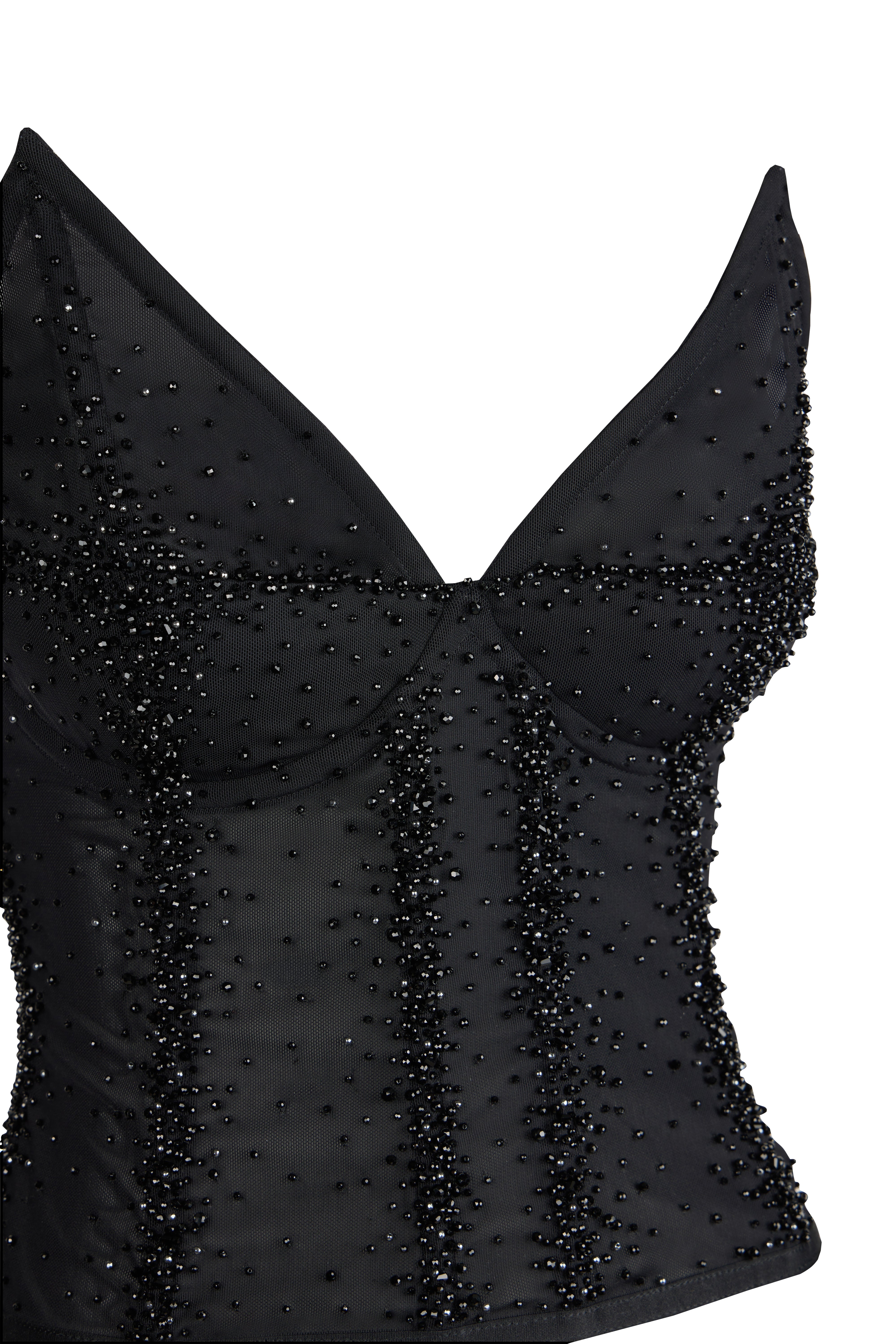 CORSET AND FALLING TROUSERS WITH EMBROIDERY