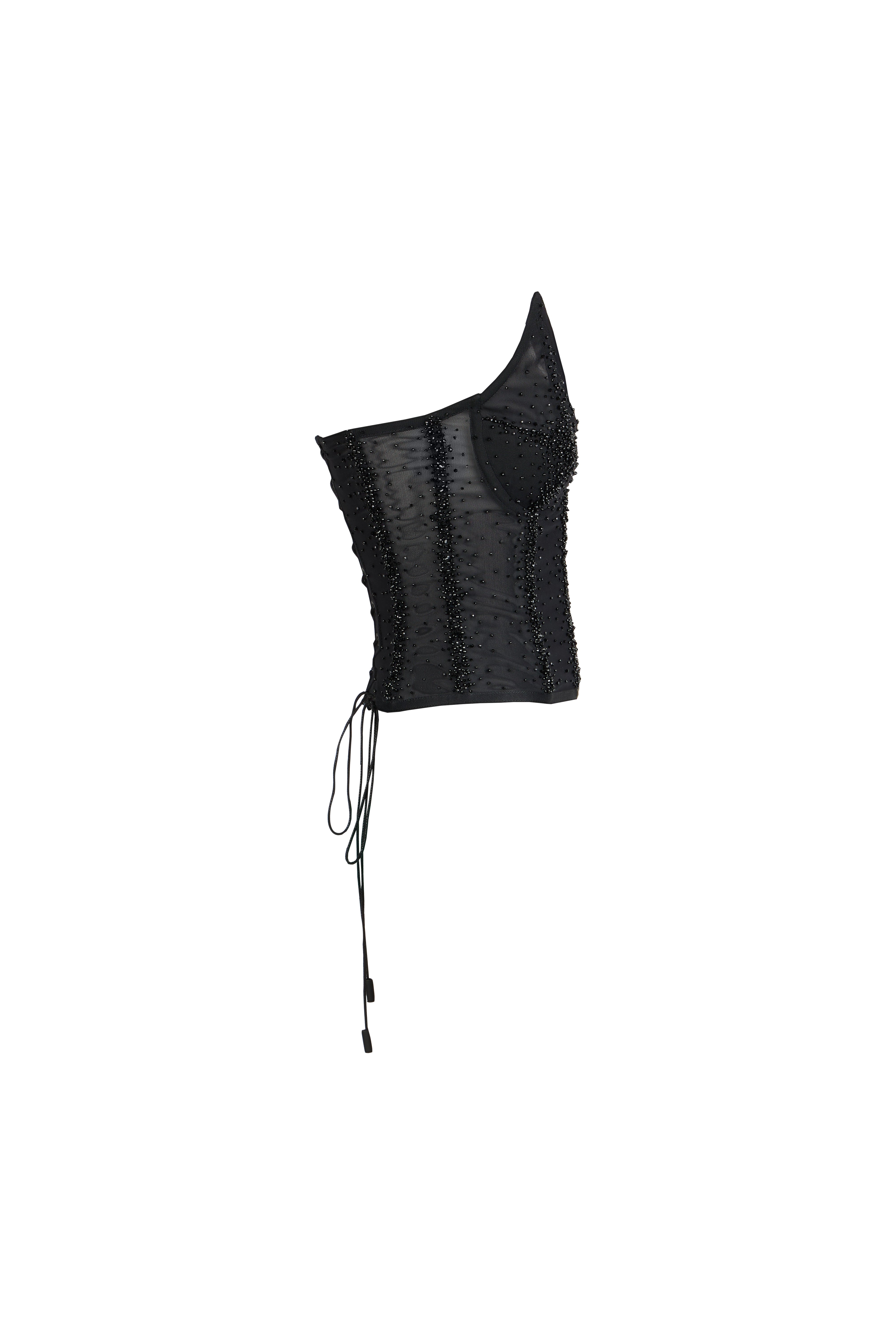 CORSET AND FALLING TROUSERS WITH EMBROIDERY