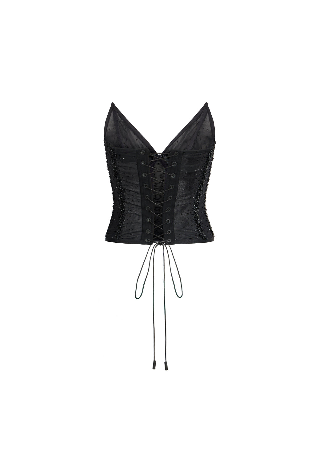 CORSET ET PANTALON TOMBANT AVEC BRODERIES