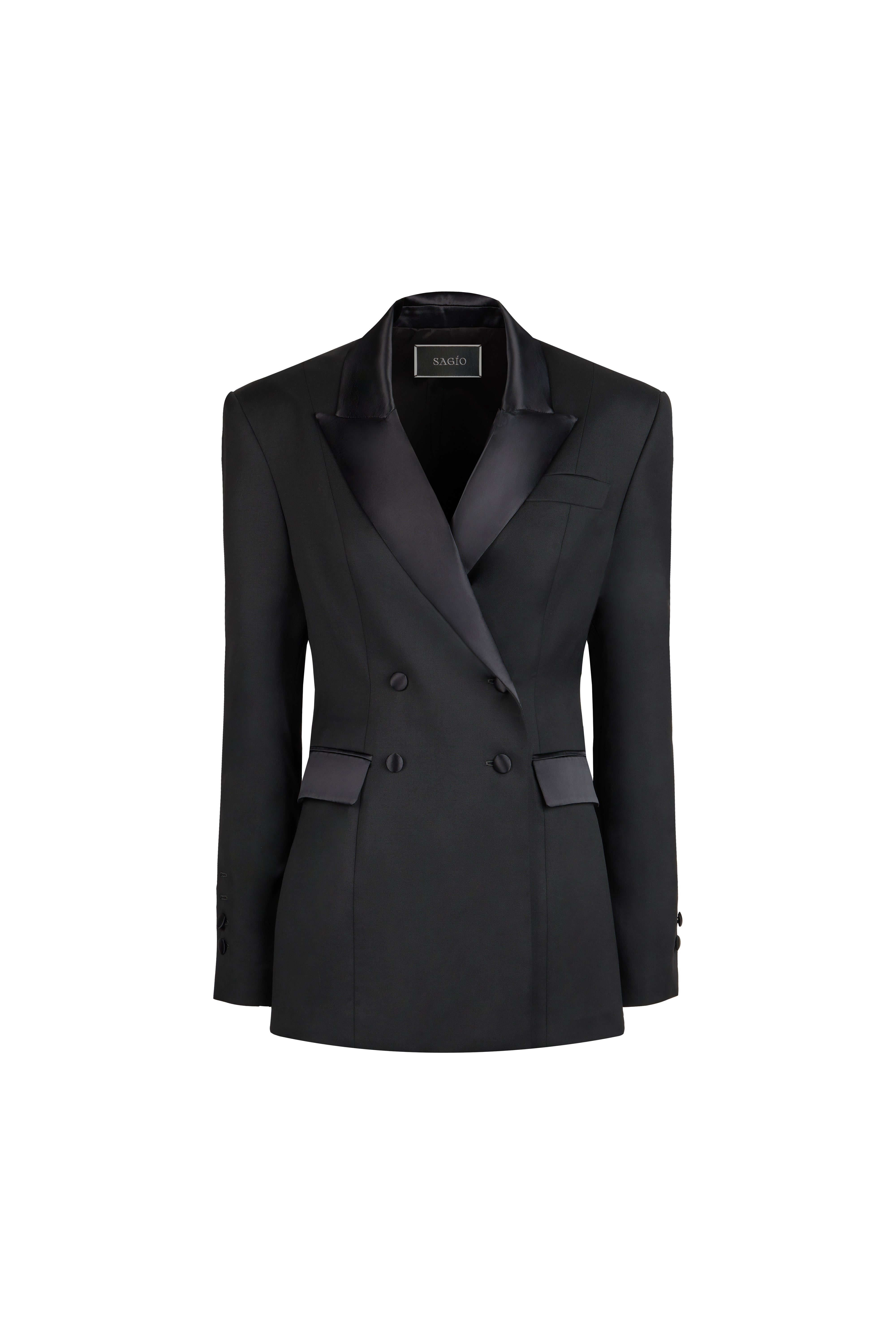 GRETA DOUBLE-BREASTED TUXEDO WITH SKIRT