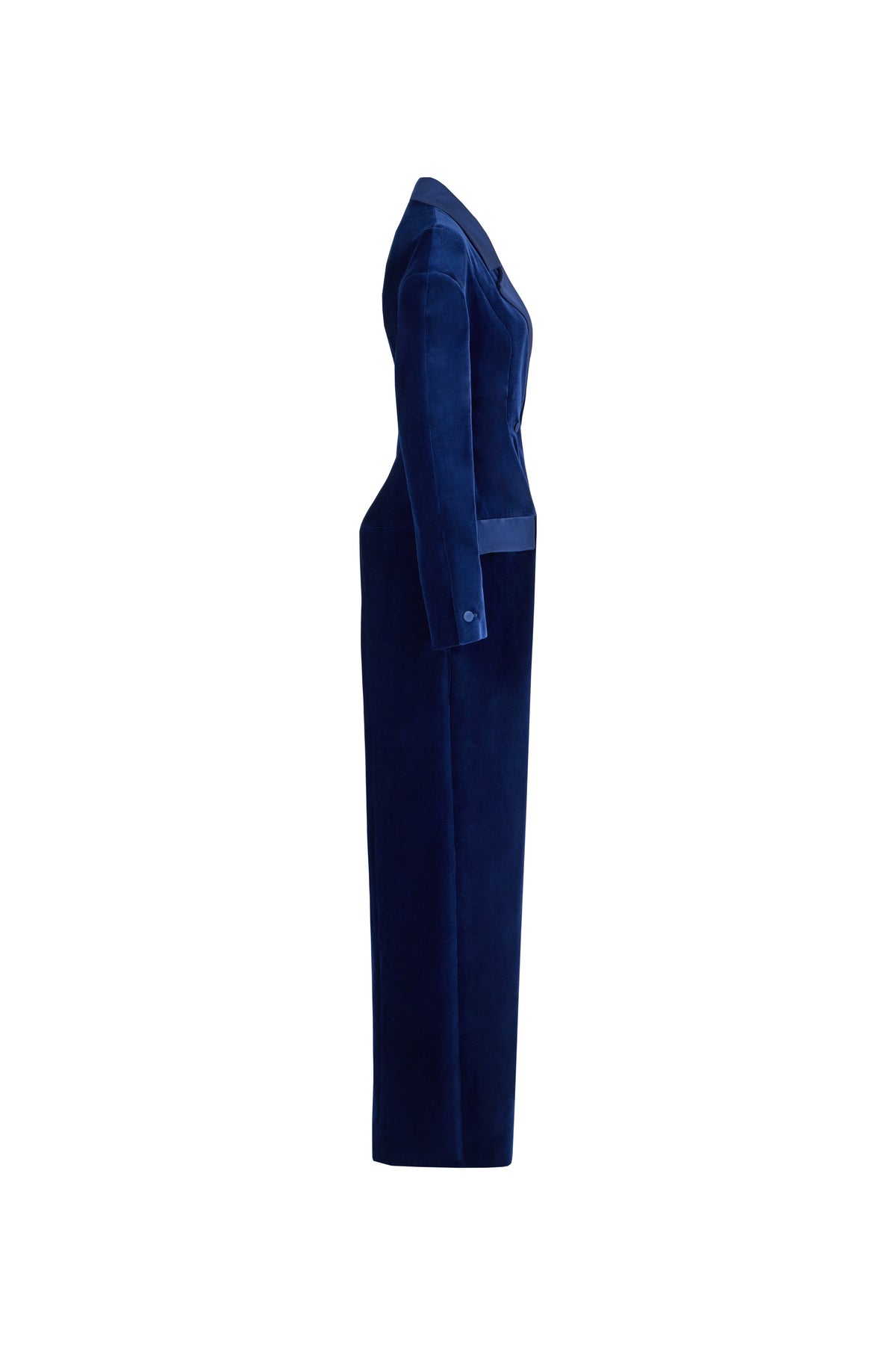 MELANIA ROBE MANTEAU EN VELOURS SCULPTÉ