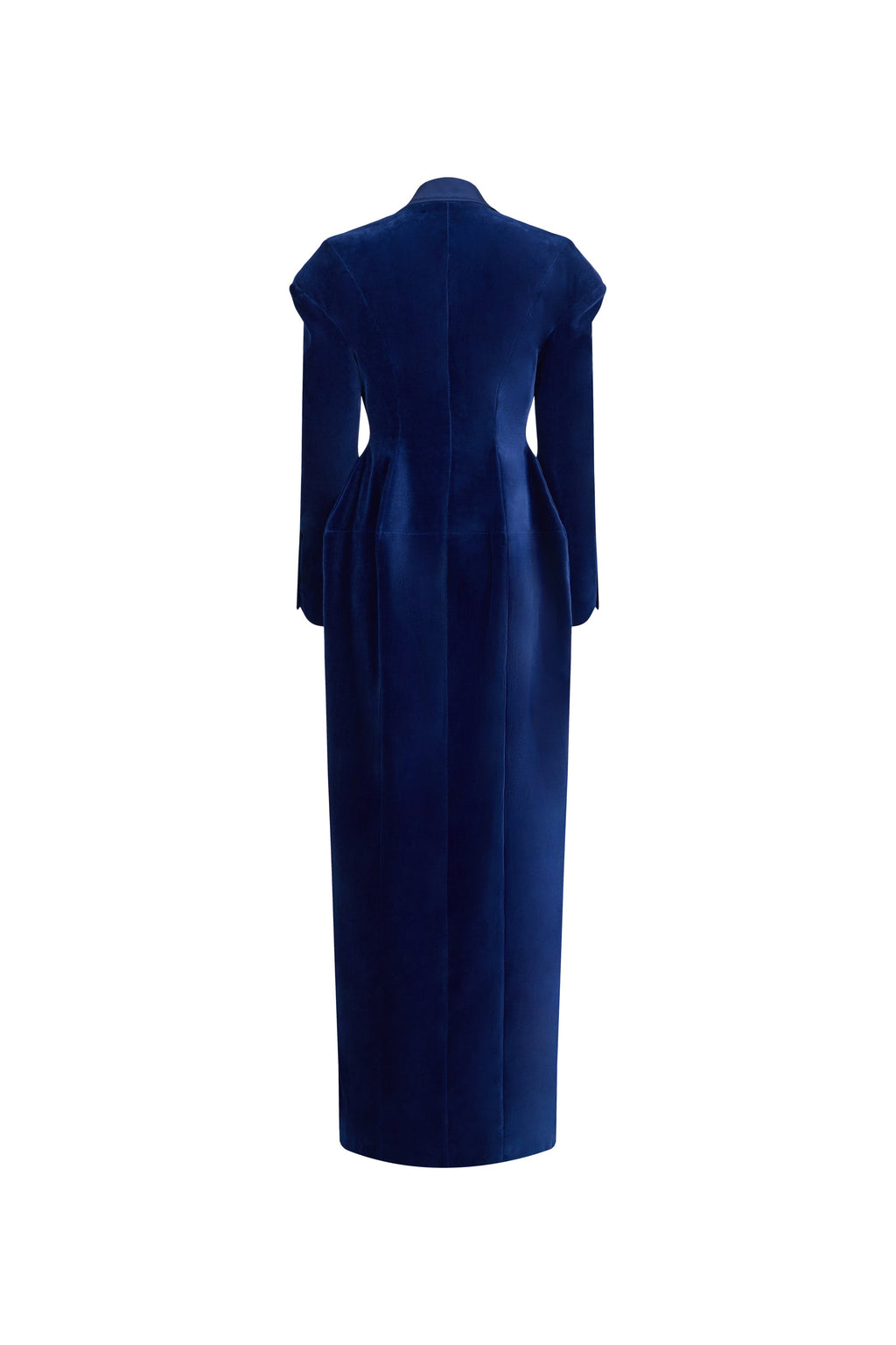 MELANIA ROBE MANTEAU EN VELOURS SCULPTÉ
