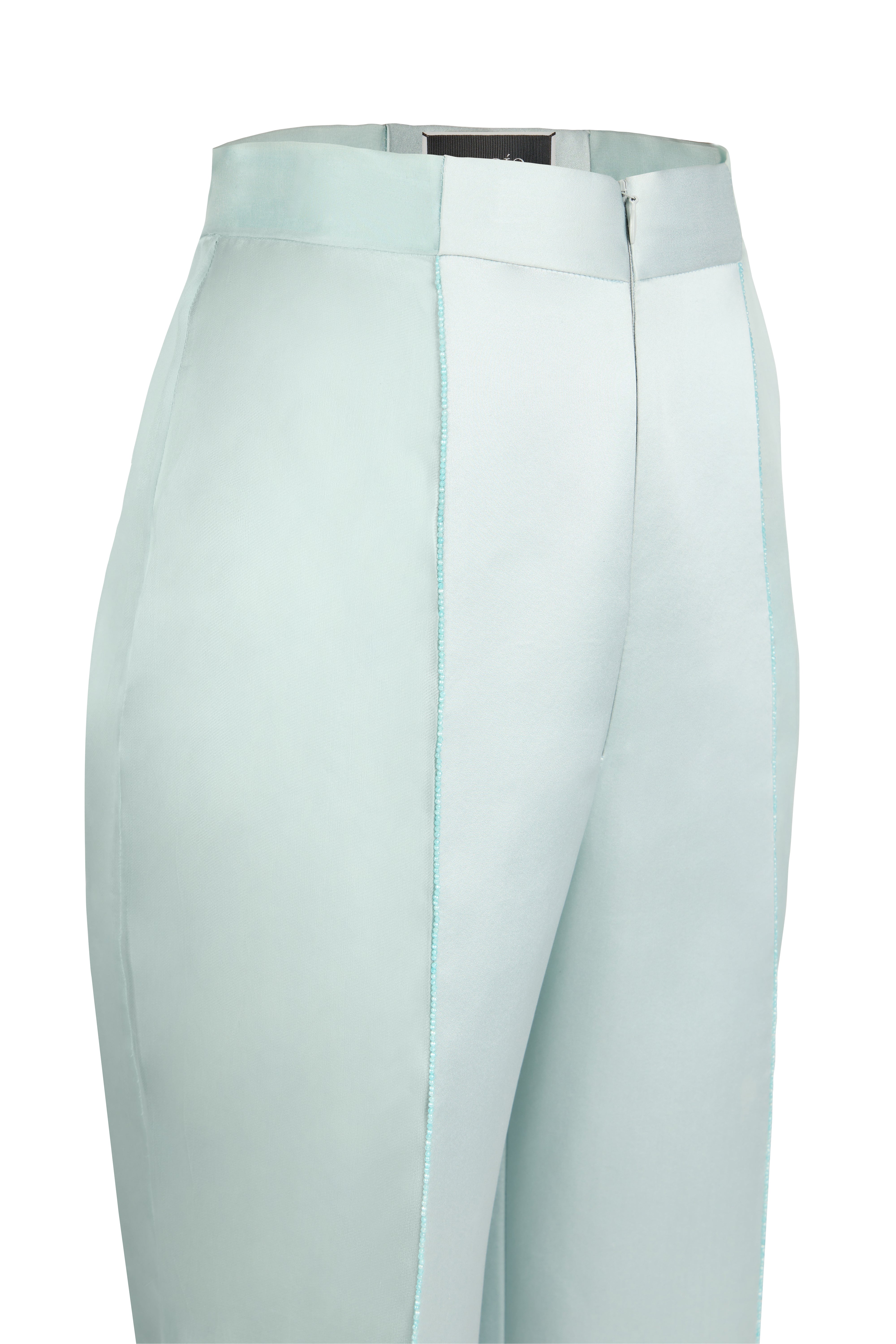 PANTALONI IN ORGANZA A SIGARETTA