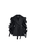 WOOL MEDUSA CROPPED COAT
