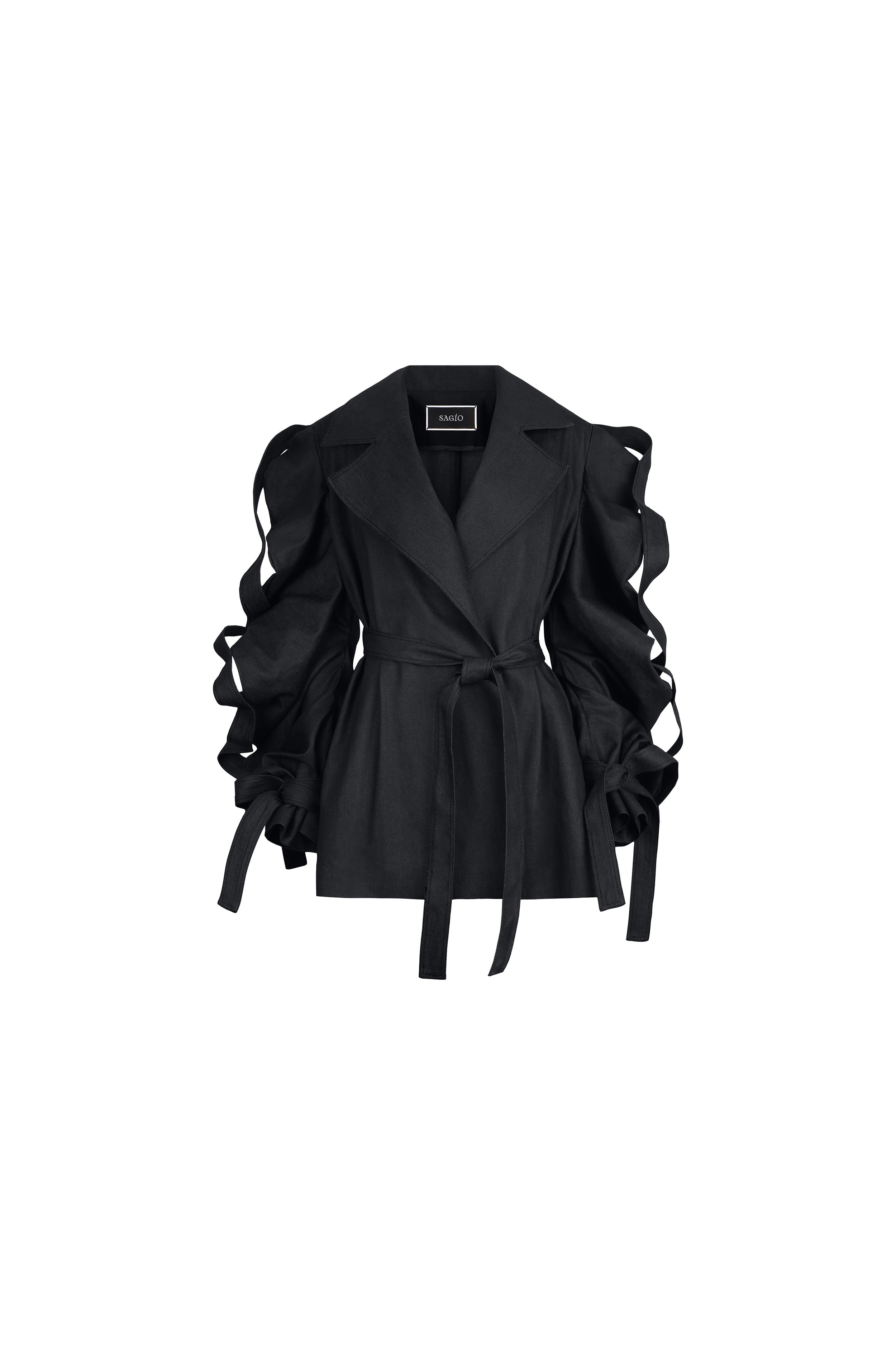 WOOL MEDUSA CROPPED COAT