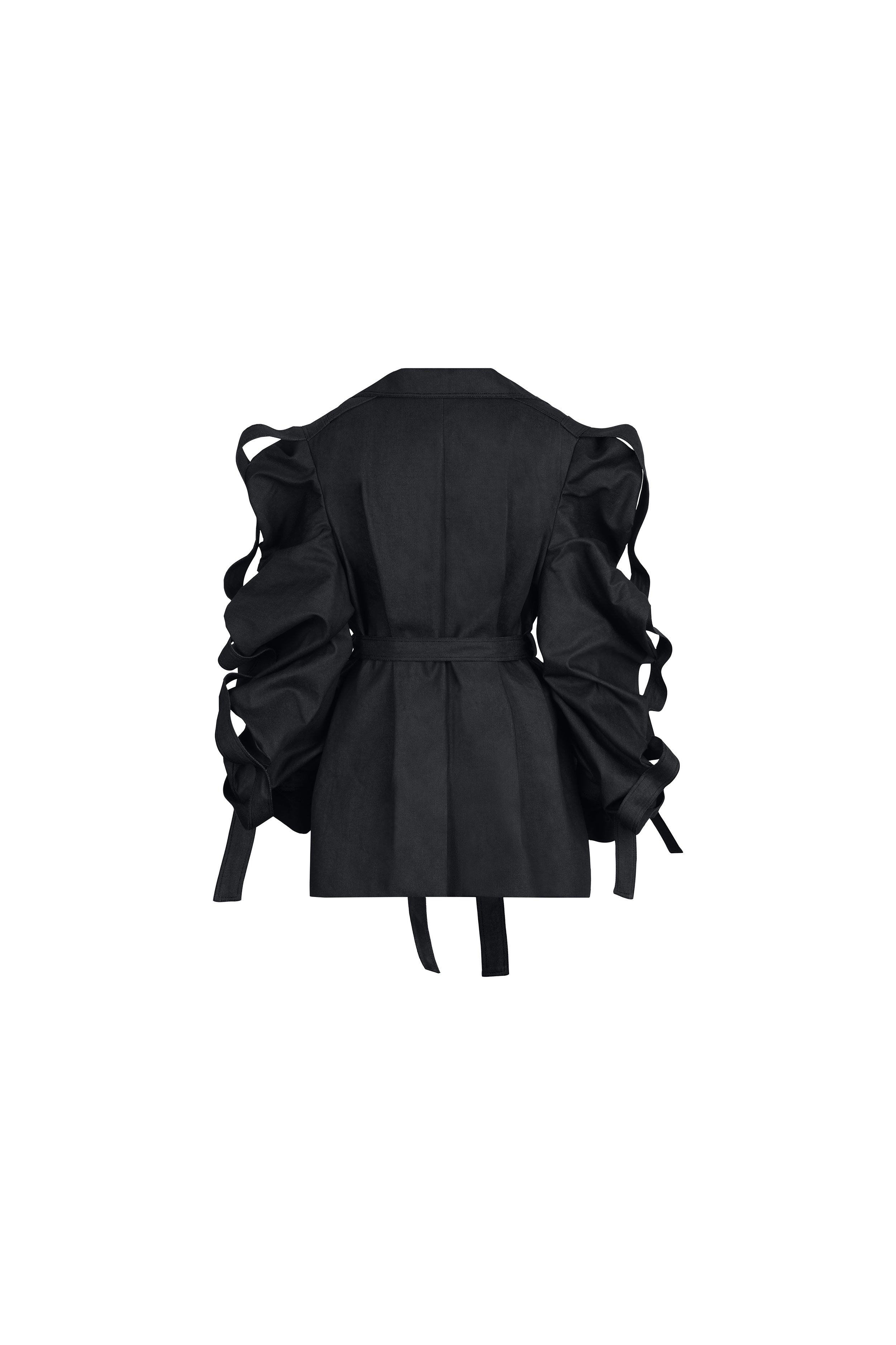 WOOL MEDUSA CROPPED COAT
