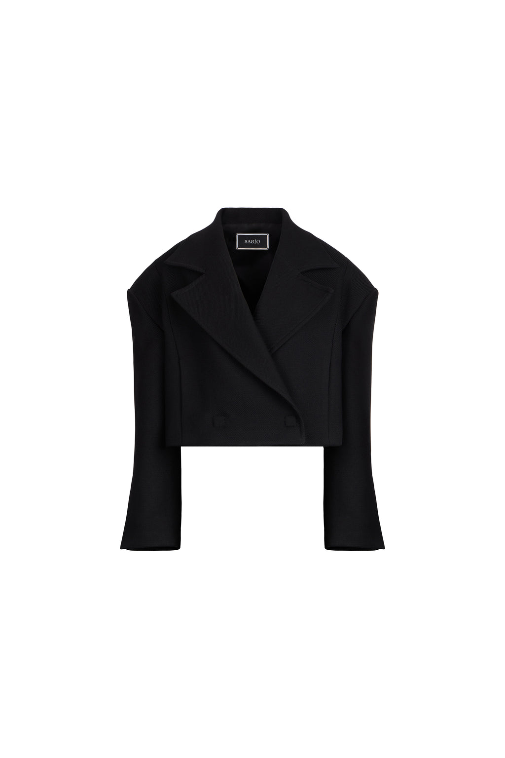 DOUBLE-BREASTED CROP COAT