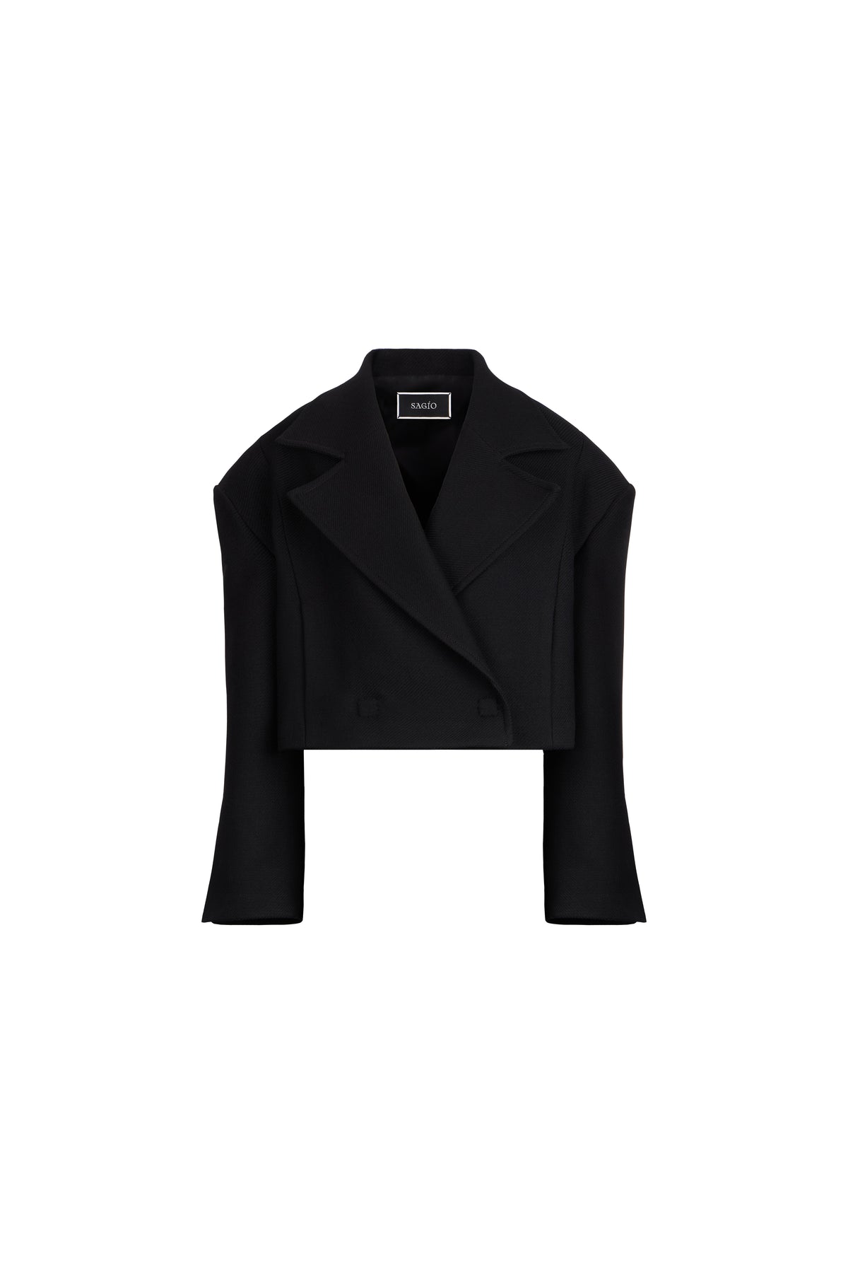DOUBLE-BREASTED CROP COAT