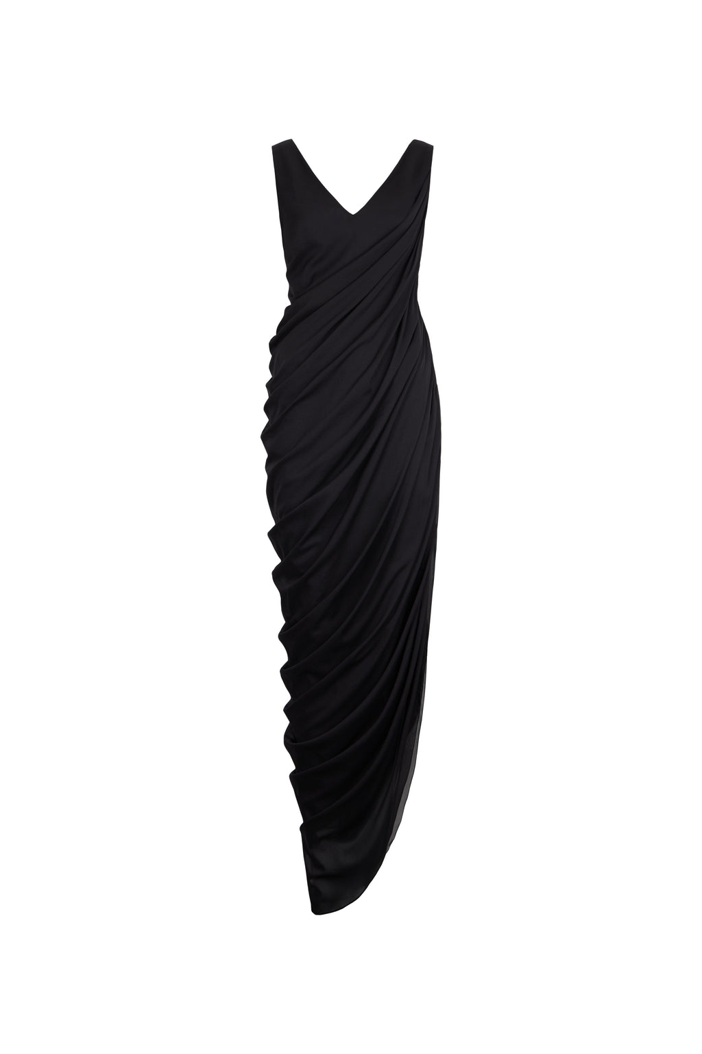 STOLA SILK DRESS IN BLACK