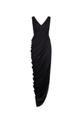 STOLA SILK DRESS IN BLACK