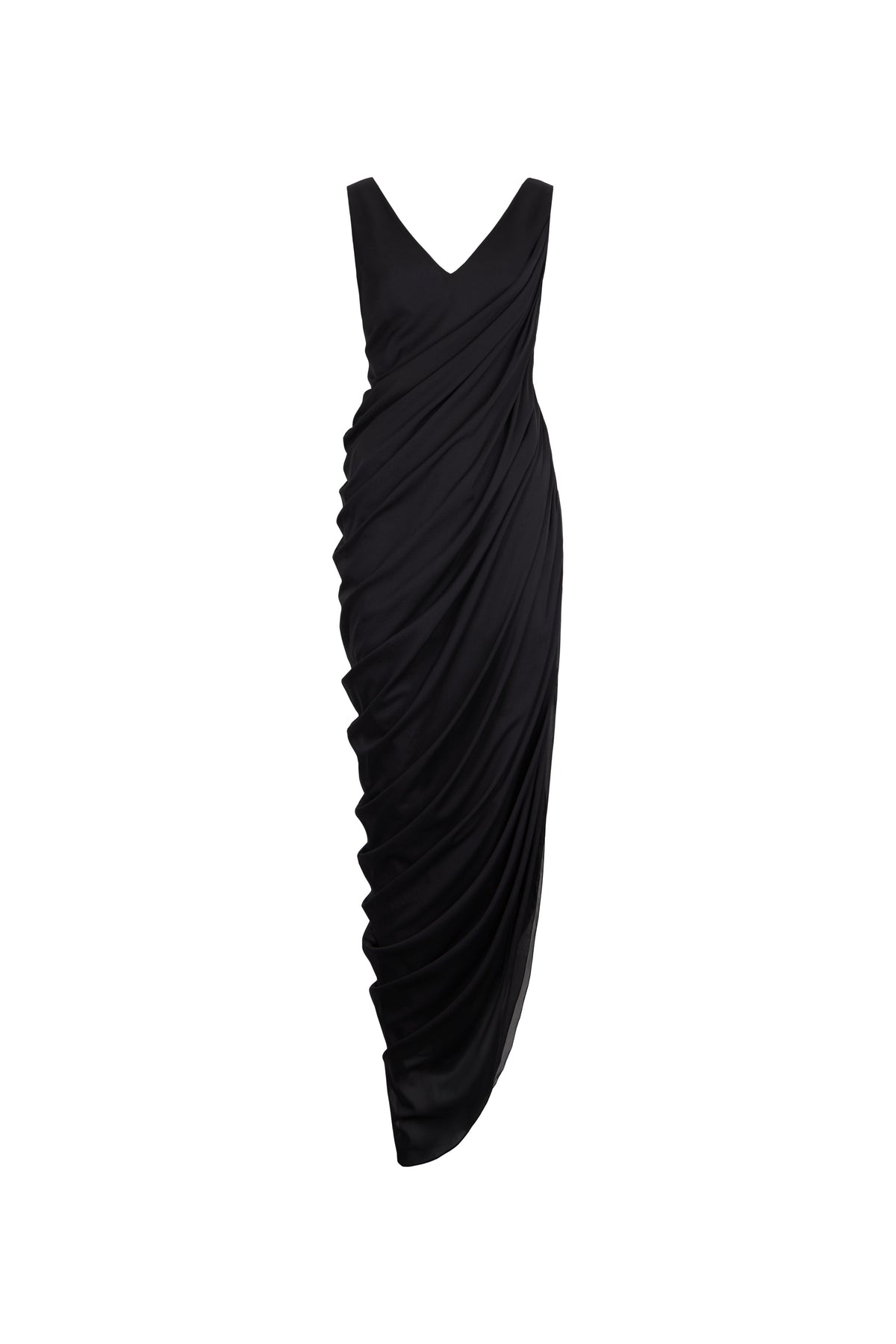 STOLA SILK DRESS IN BLACK
