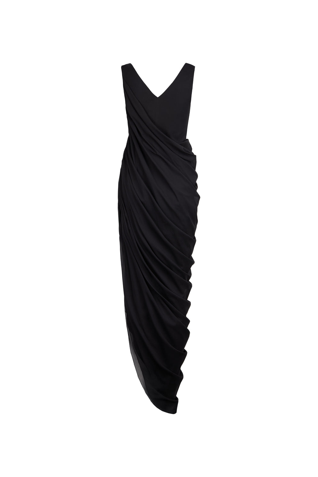 STOLA SILK DRESS IN BLACK