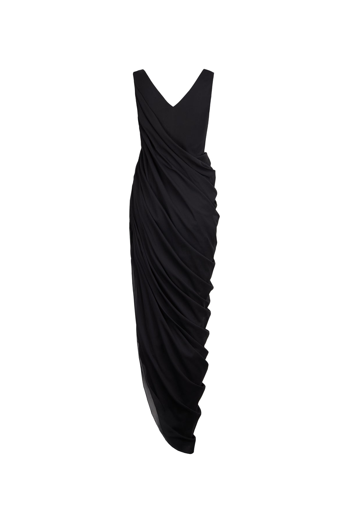 STOLA SILK DRESS IN BLACK