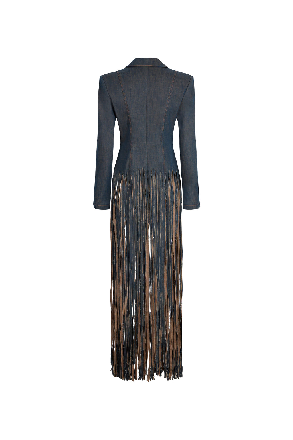FRINGE DENIM COAT