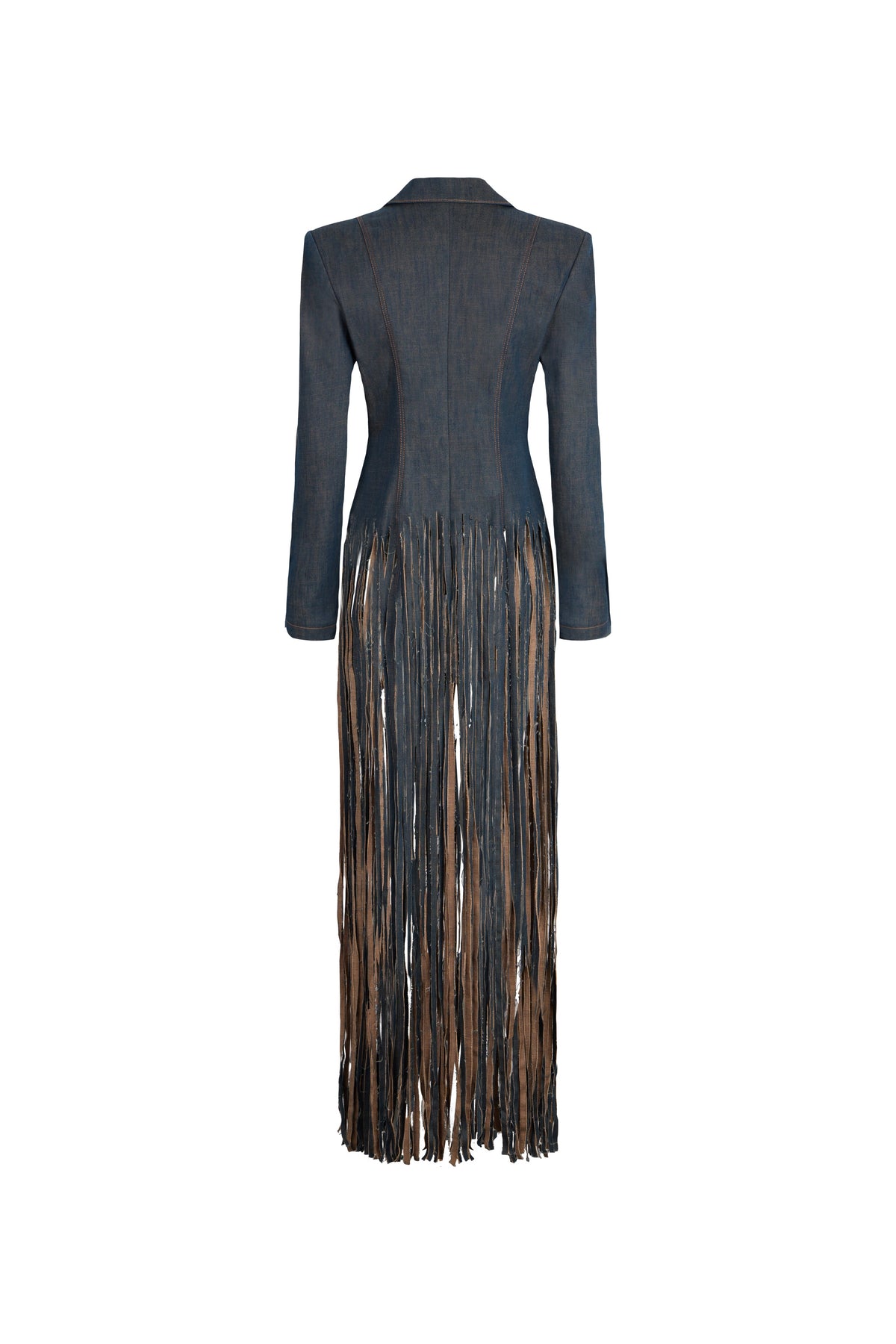 FRINGE DENIM COAT