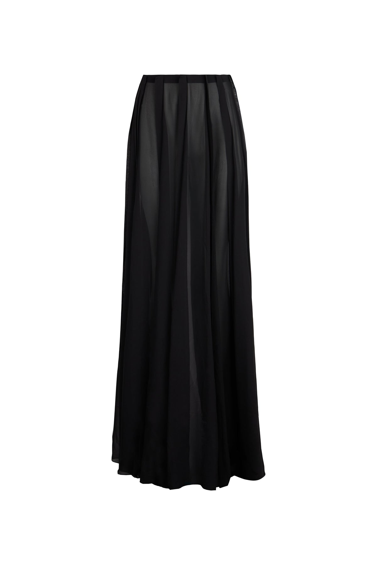 LONG PLANK SILK SKIRT